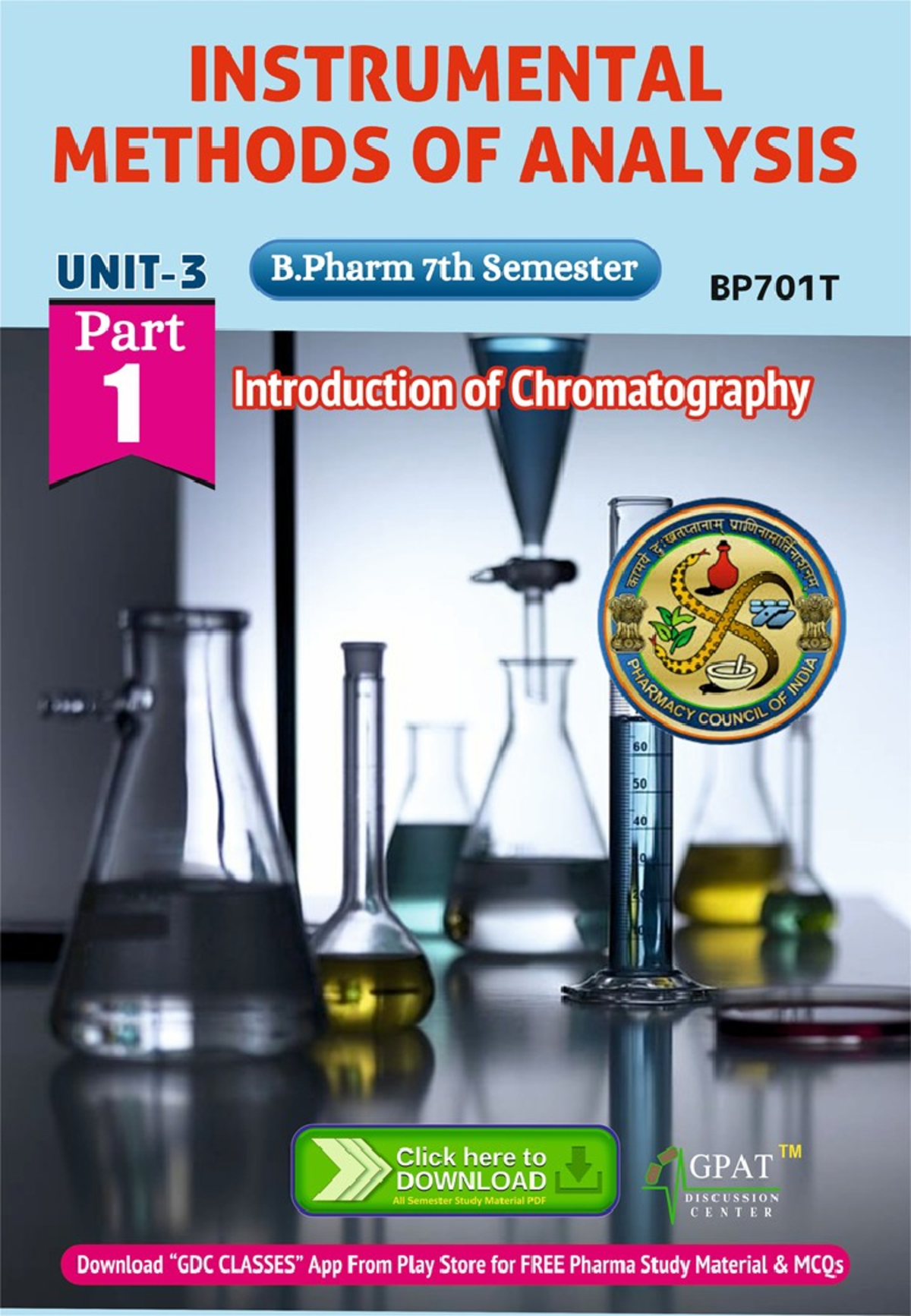 BP701T 7th Sem Final Exam Study Notes: Introduction to Chromatography ...