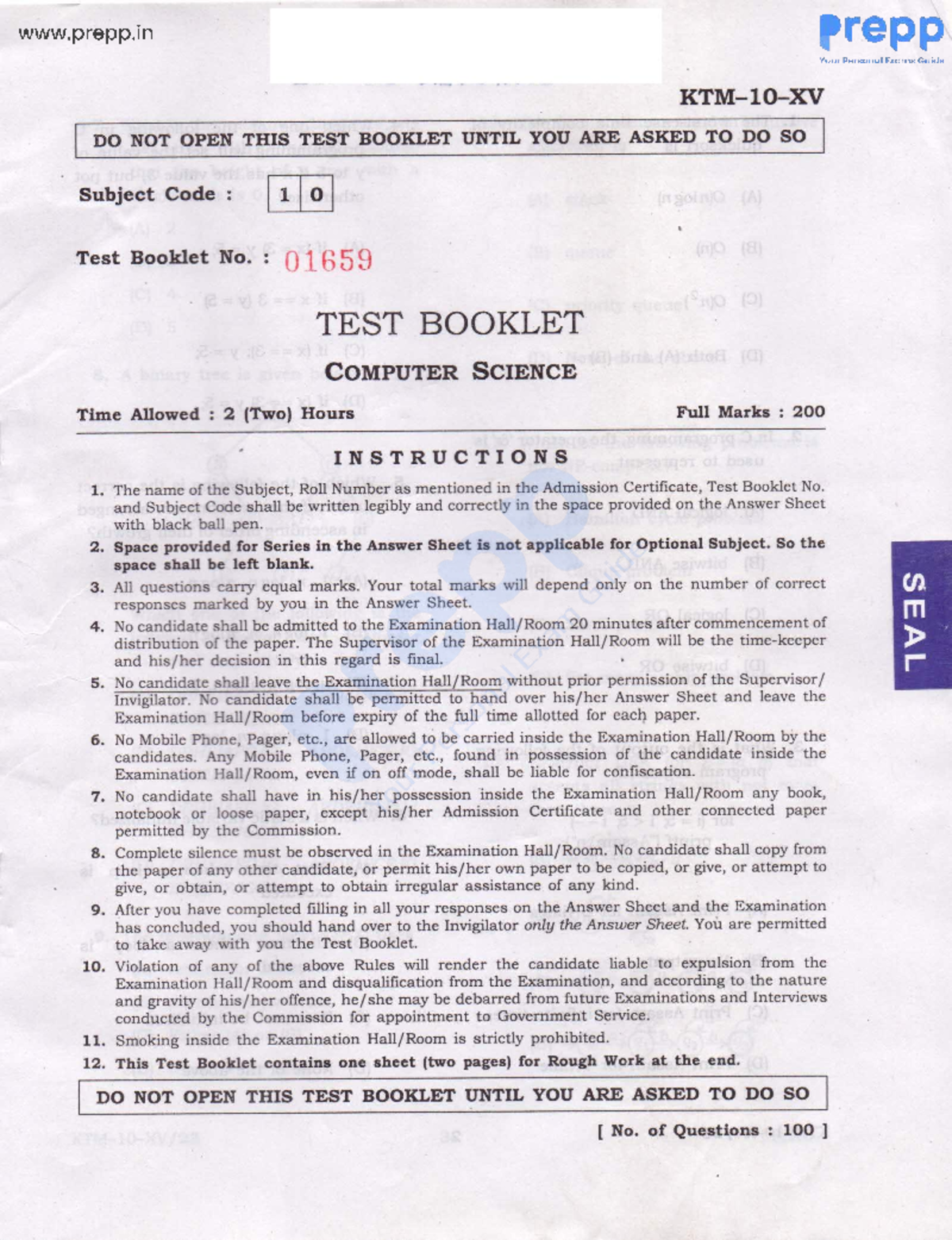 Barc Computer Science 2023: Personal Exam Guide (Test Code: 10A) - Studocu
