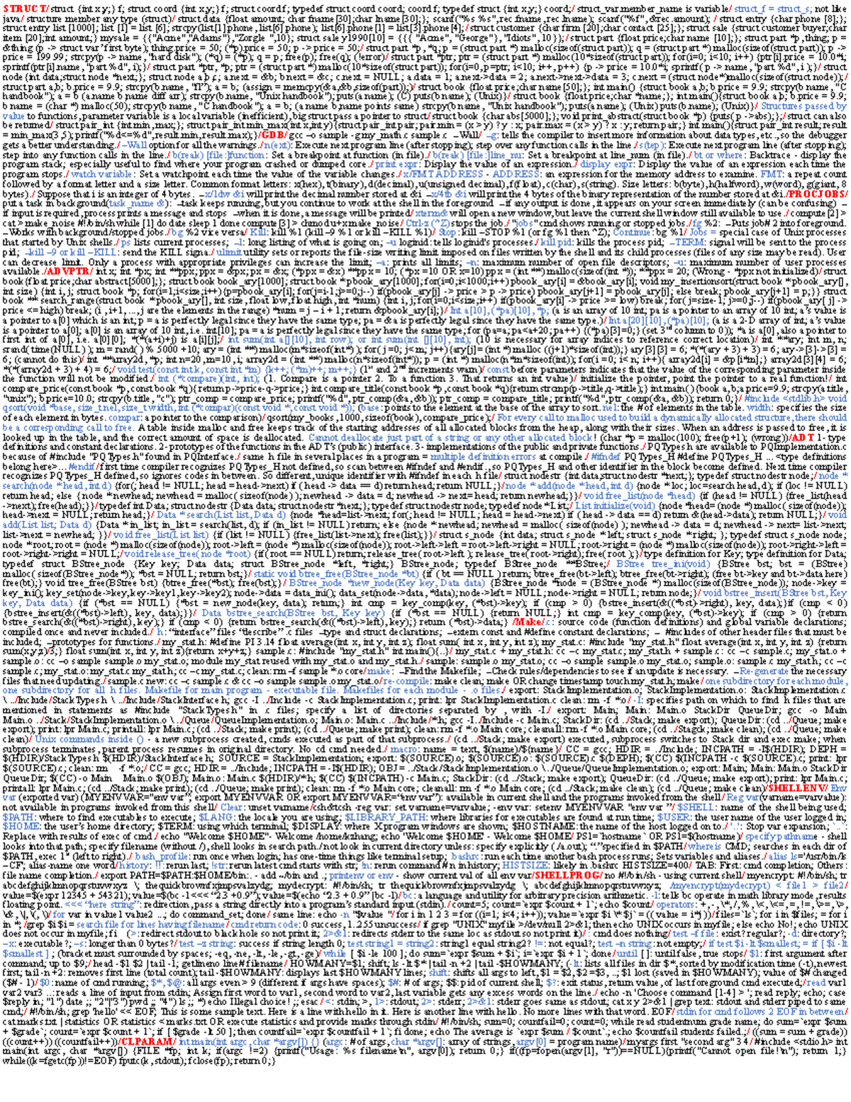 Final cheatsheet - Summary Software Tools and Systems Programming ...