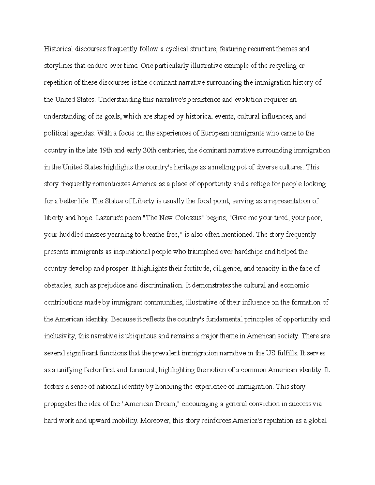 Document 16 history - Historical discourses frequently follow a ...