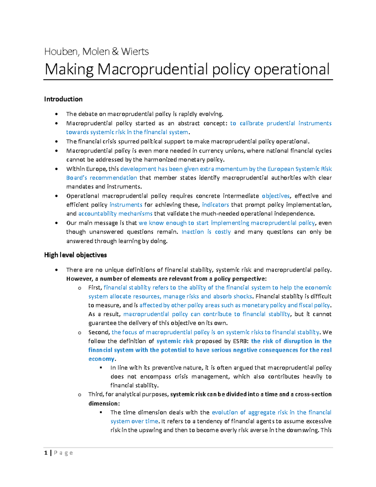 Operationalizing Macroprudential Policy: A Discussion on Effectiveness ...