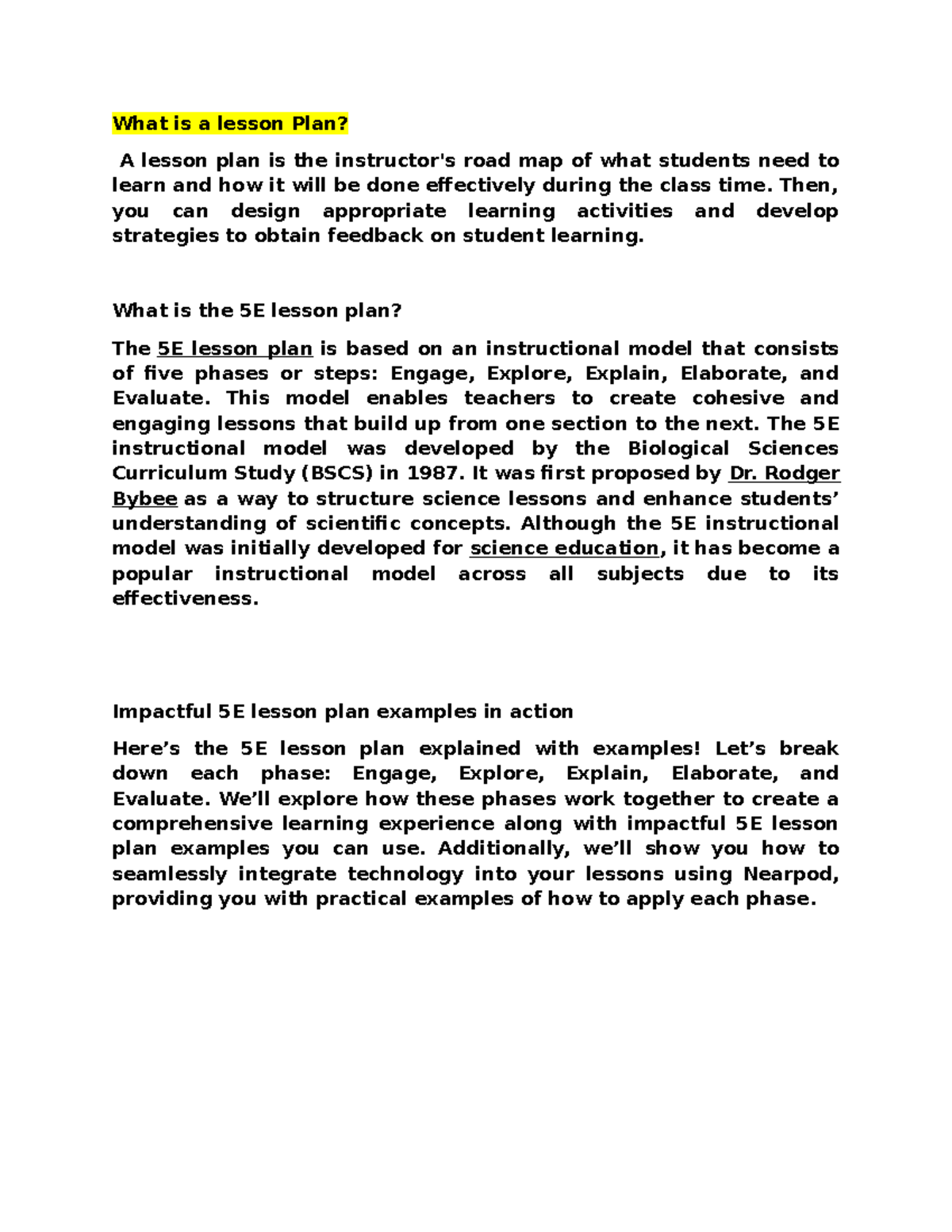 What is a lesson Plan - Then, you can design appropriate learning ...