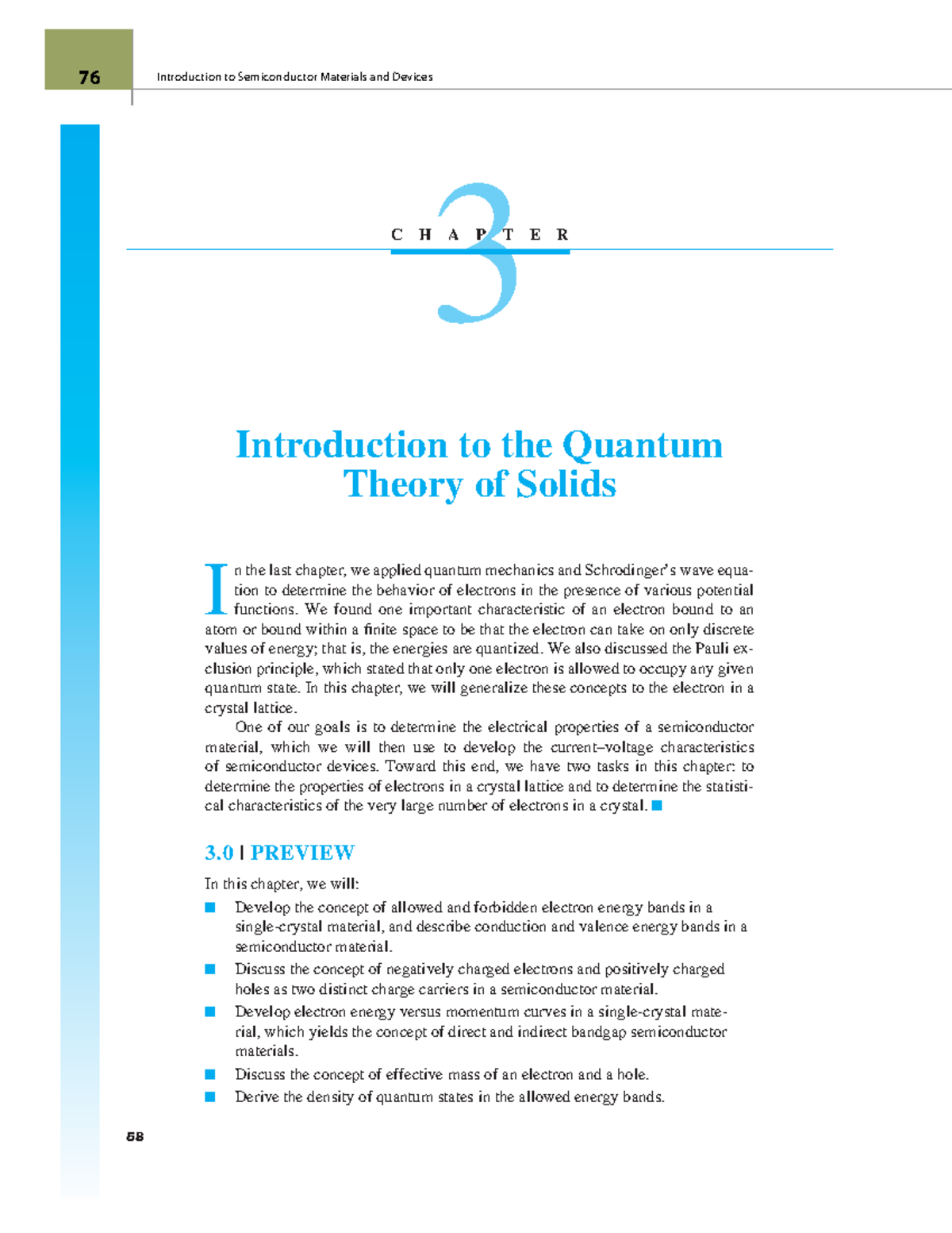 ELEC321 - Chapter 3: Quantum Theory of Solids and Semiconductor ...