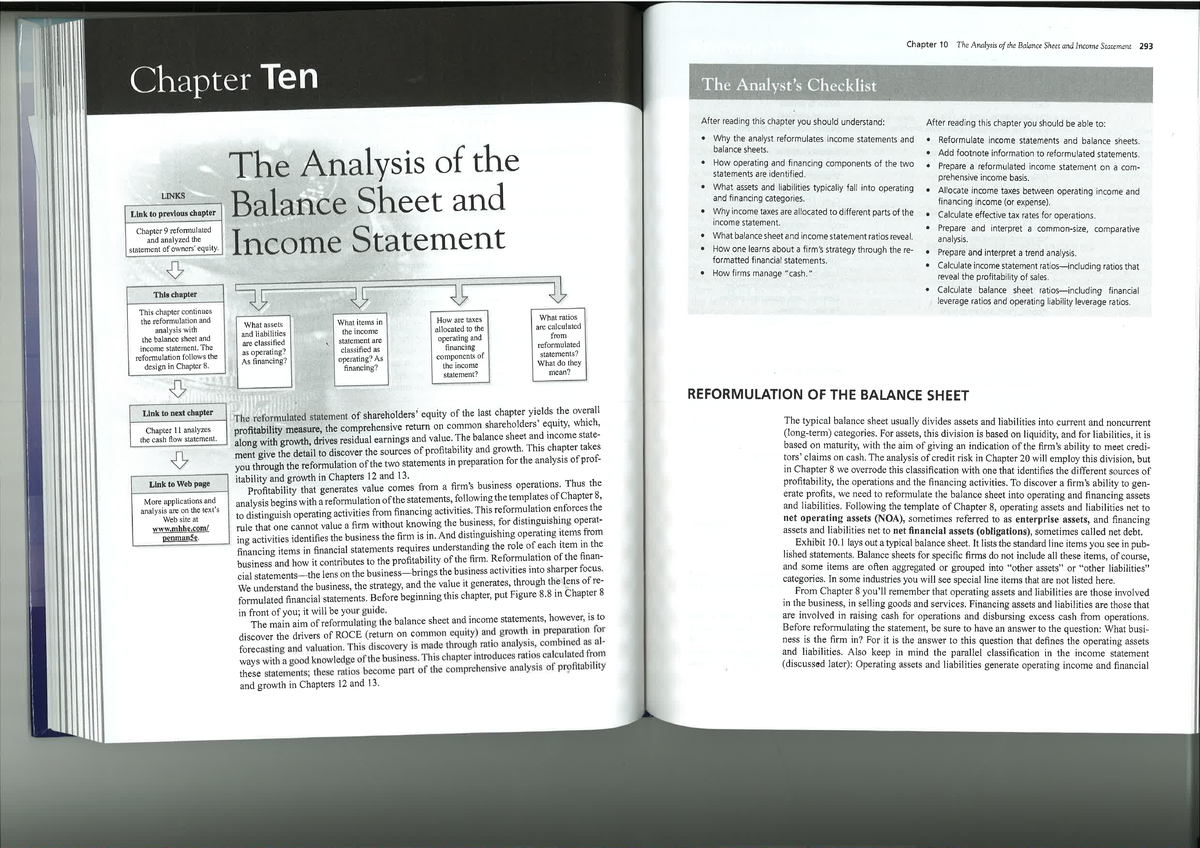 Chapter 10-2: Analysis of Balance Sheet & Income Statement (Practice ...