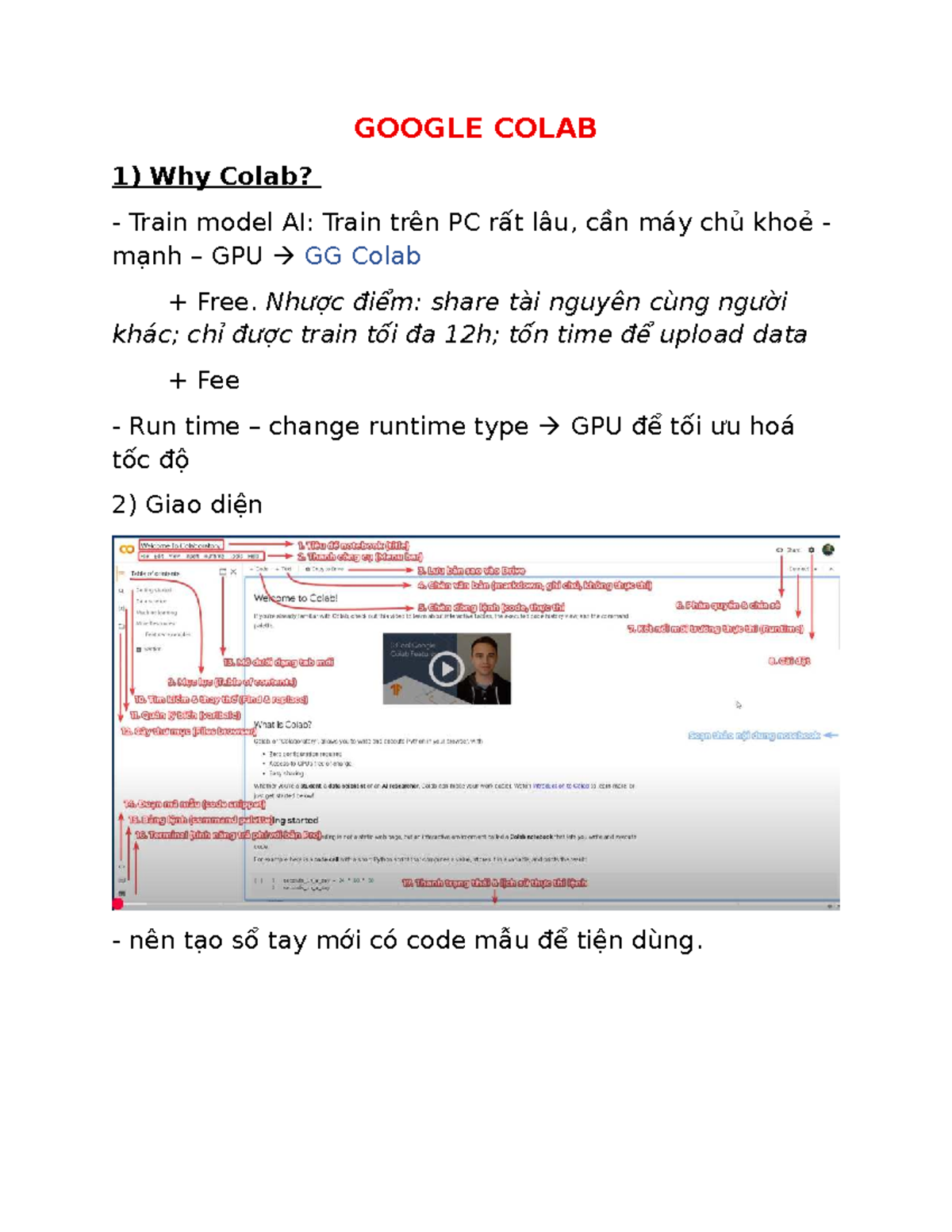 Google Colab - note - Machine Learning - GOOGLE COLAB Why Colab? Train ...