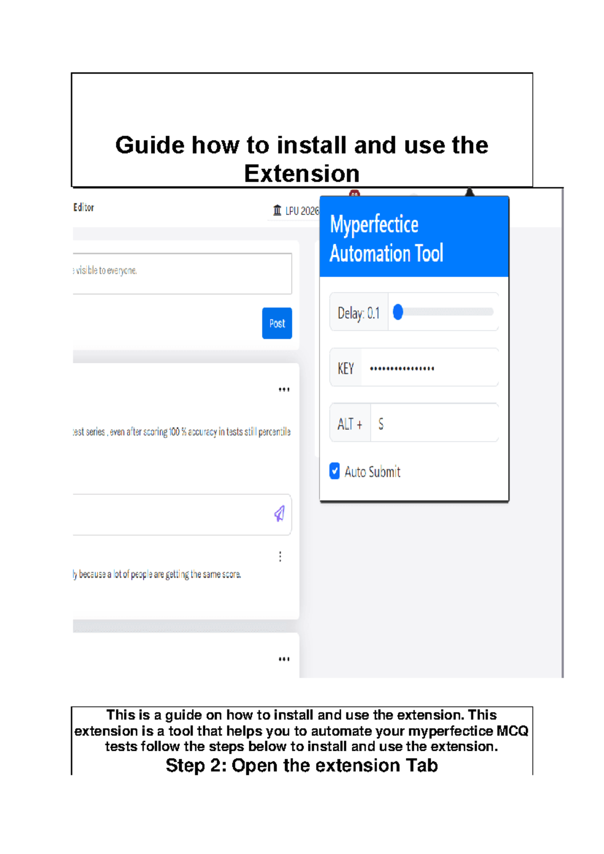 Guide to Install & Use the MyPerfectIce Extension - Studocu