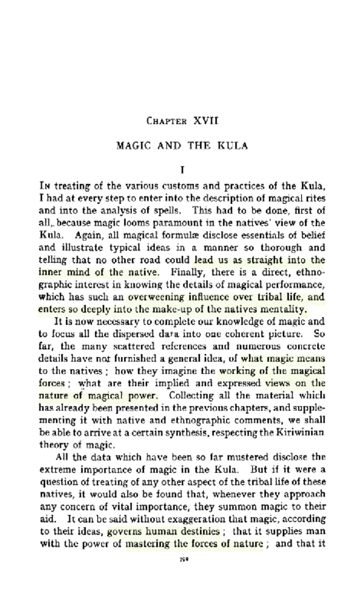 CHAPTER XVII: MAGIC AND THE KULA - An Ethnographic Analysis - Studocu