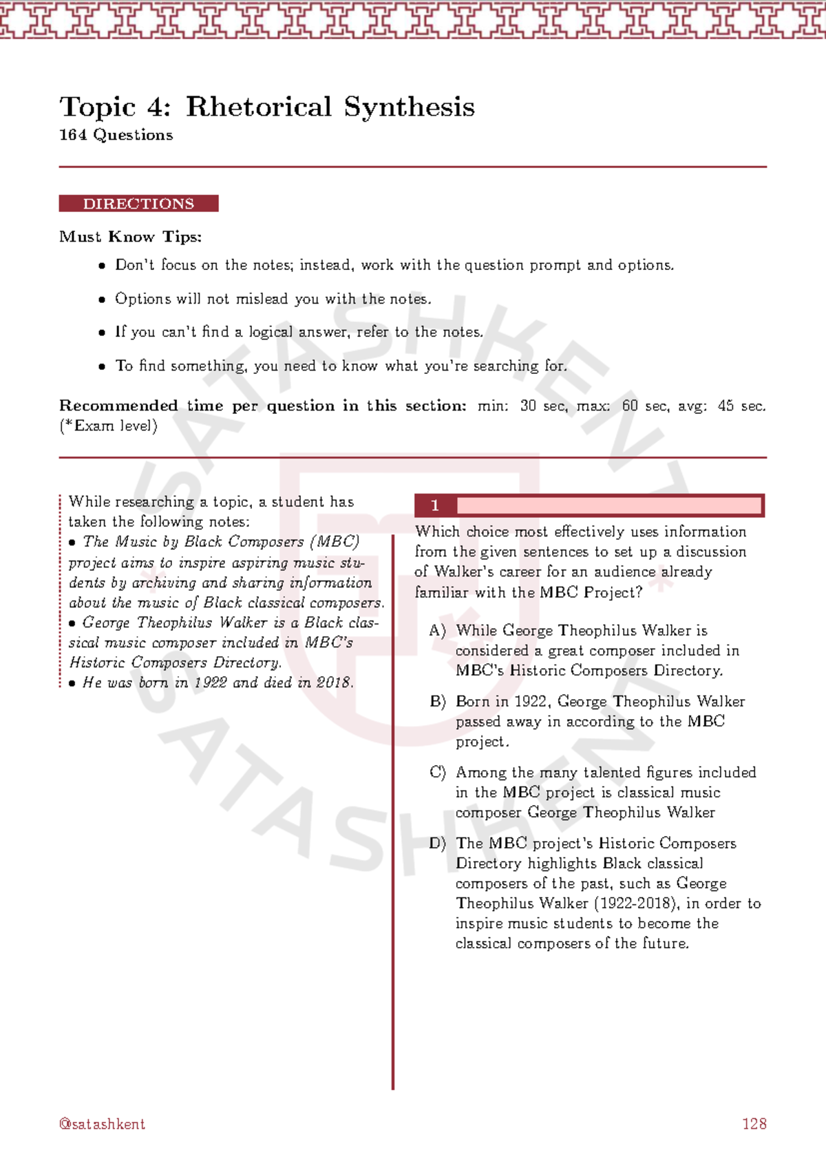 Topic 4: Rhetorical Synthesis Study Guide & 164 Questions - Studocu