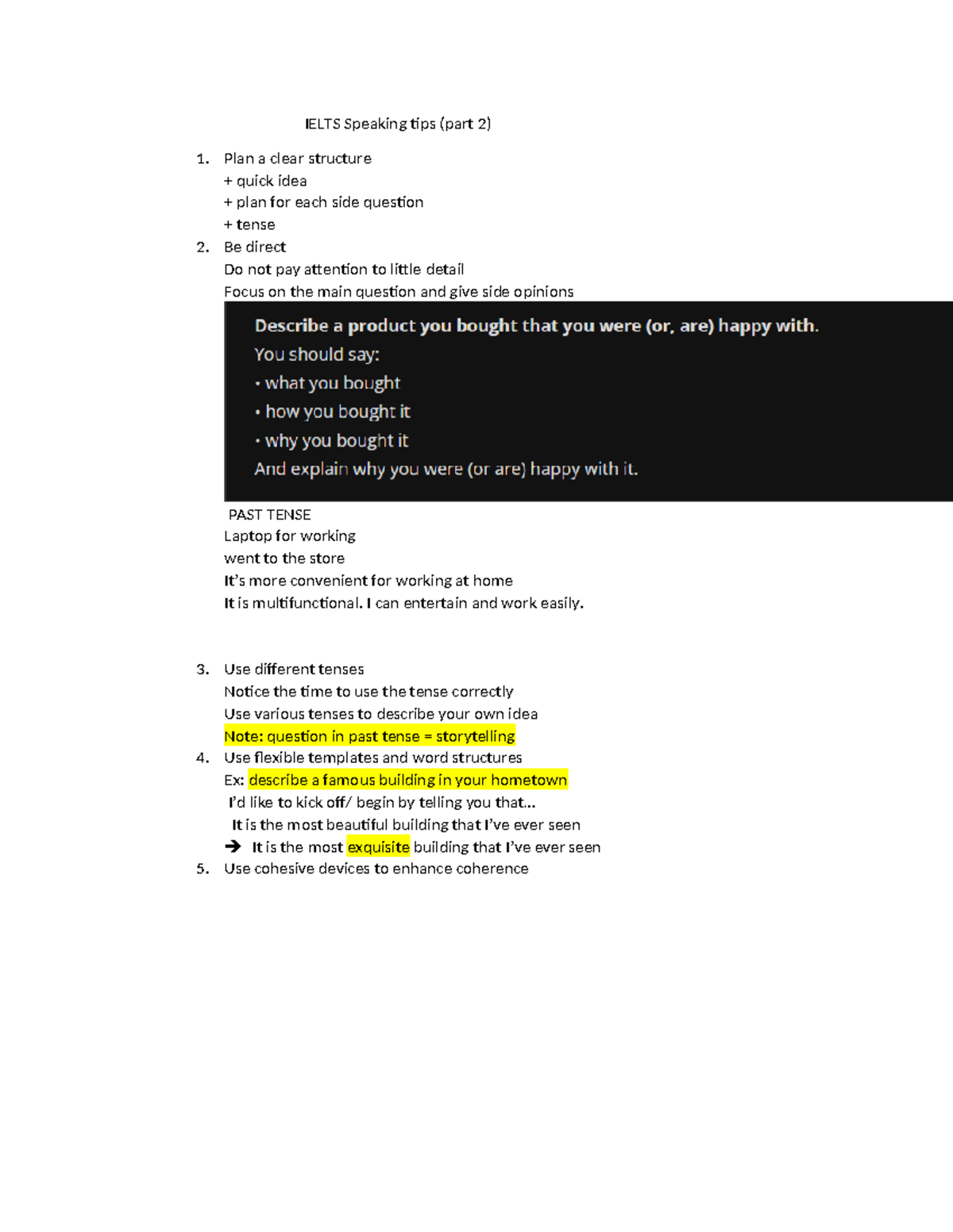 IELTS Speaking Tips: Effective Strategies for Part 2 - Studocu
