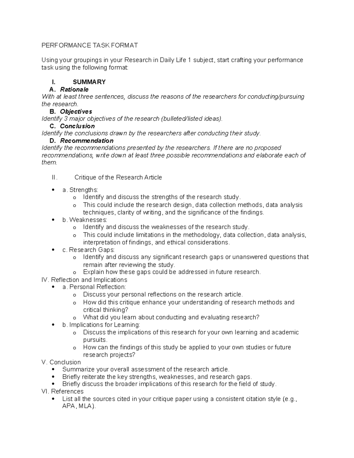 PT Format EAPP - Guide for Crafting Research Critiques and Reflections ...