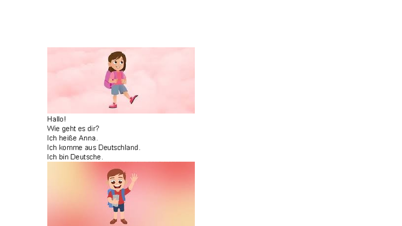 German Journal - Ngôn ngữ Anh - Hallo! Wie geht es dir? Ich heiße Anna ...