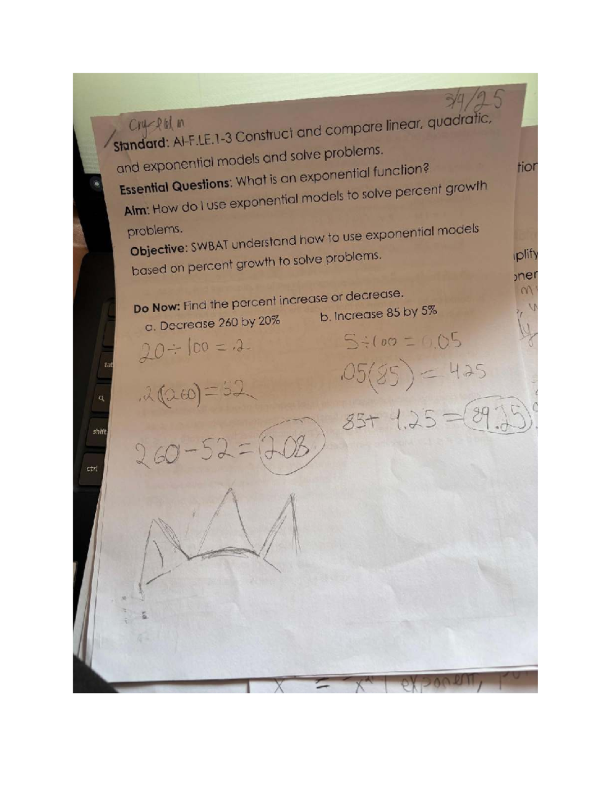 03/04/25 Course Notes on Exponential Growth and Decay Concepts - Studocu
