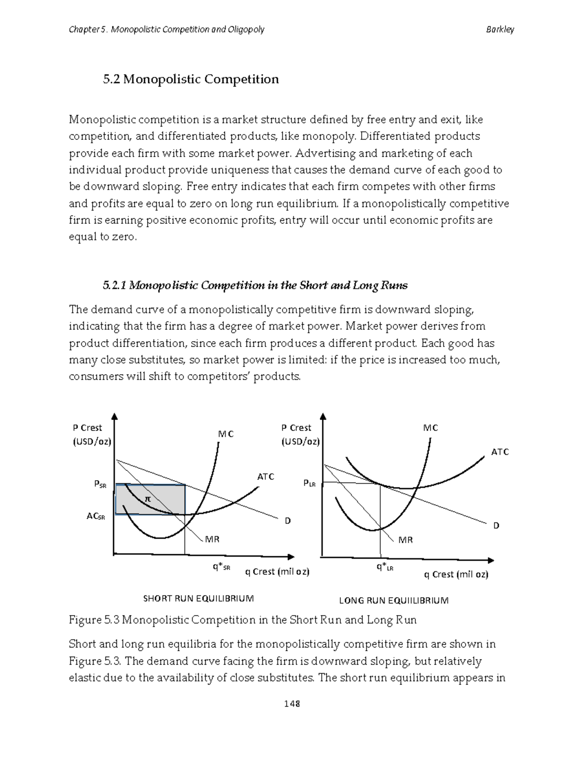 Chapter 5.2: Monopolistic Competition and Oligopoly Analysis - Studocu