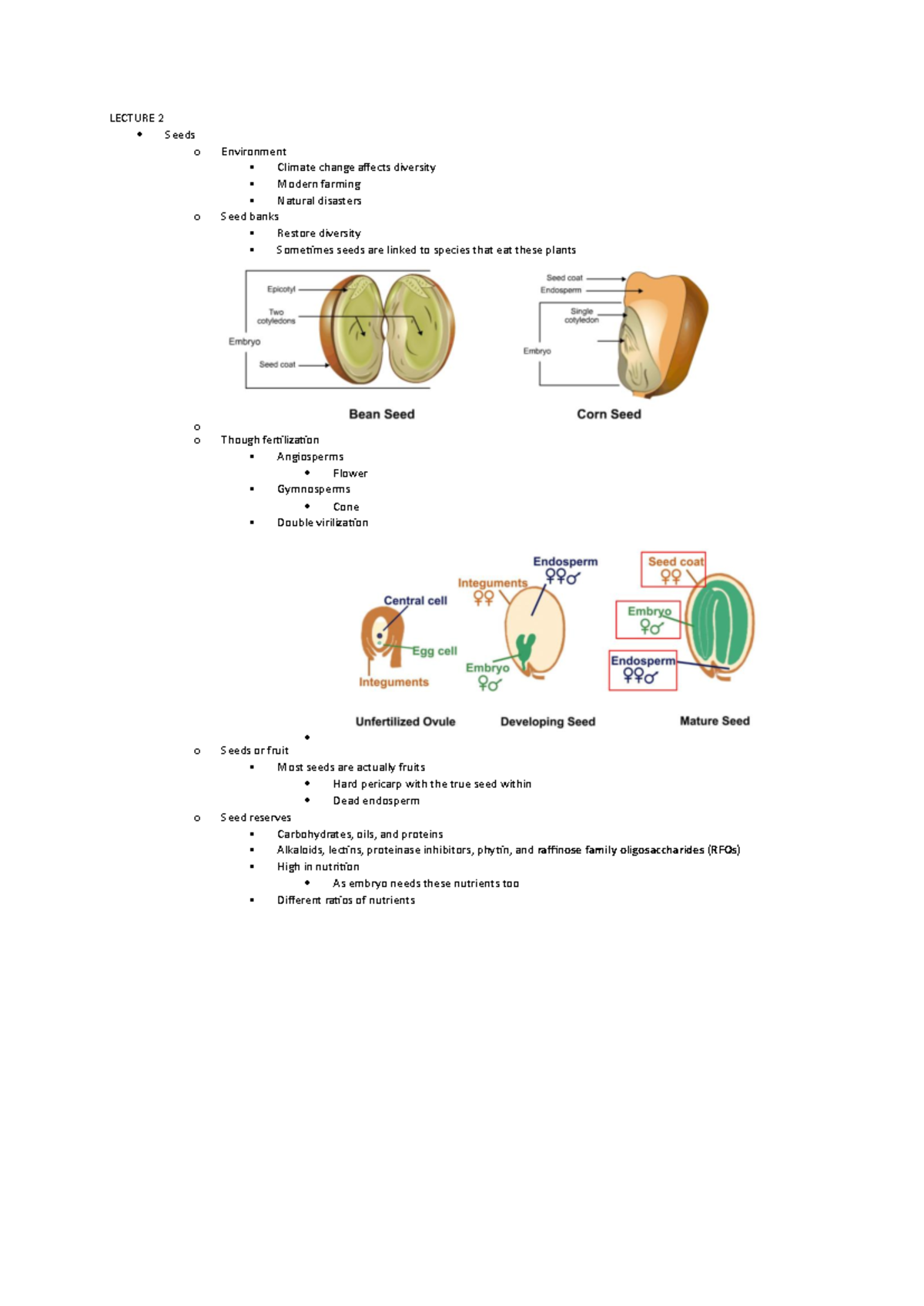 Lecture Notes on Seed Science - Summary of Key Concepts - Studeersnel