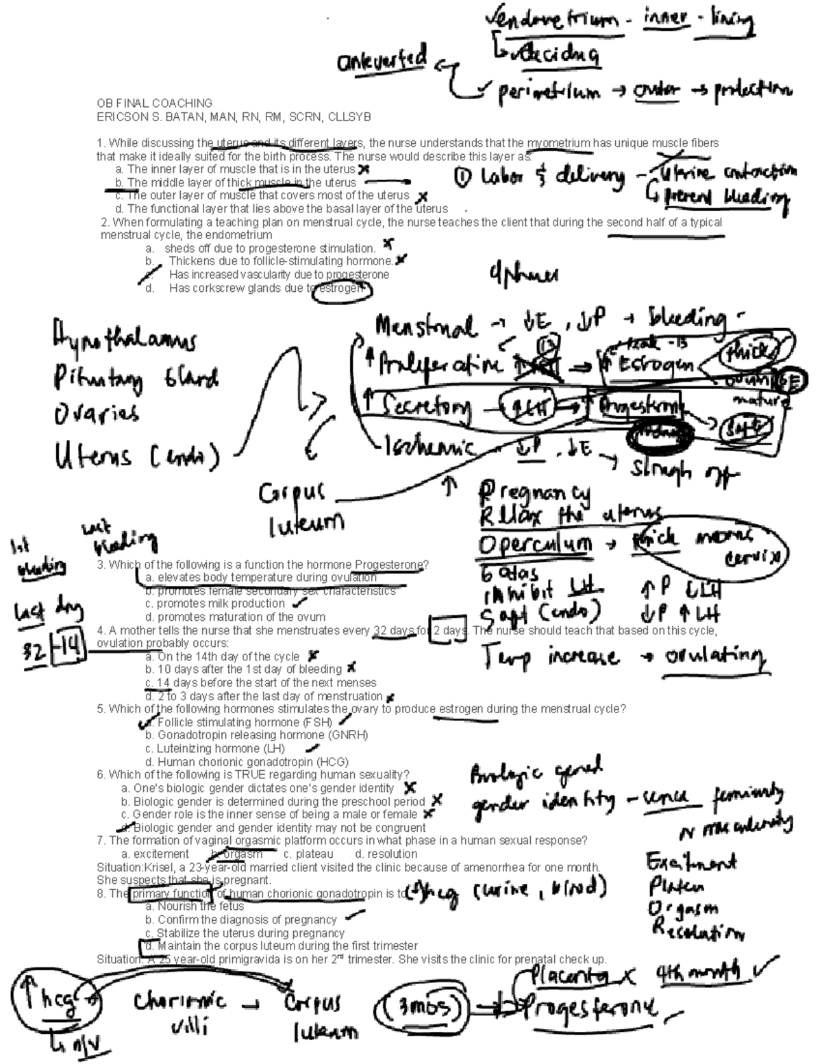 OB Final Exam Coaching Notes: Key Concepts & Review Questions - Studocu