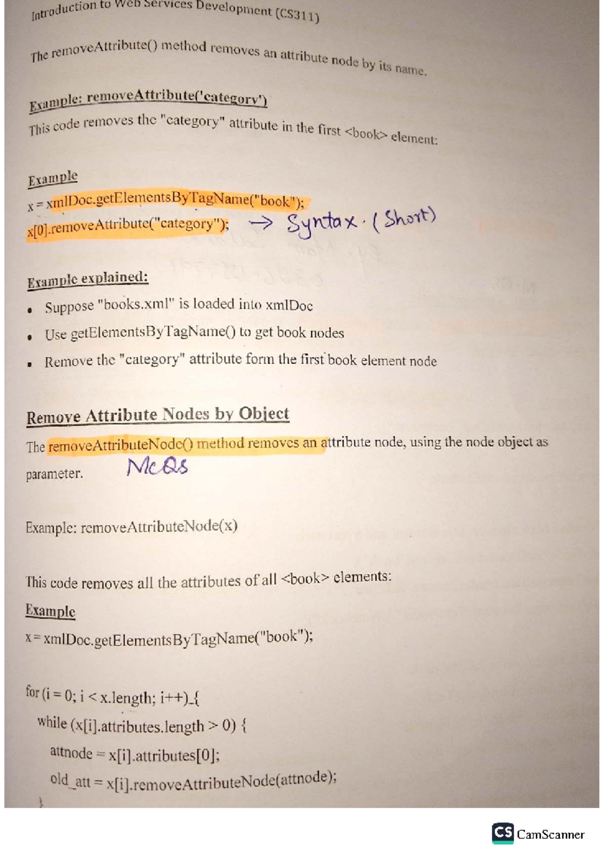CS311 Final Term Notes on Web Services Development by Mam Sabahat Saad ...