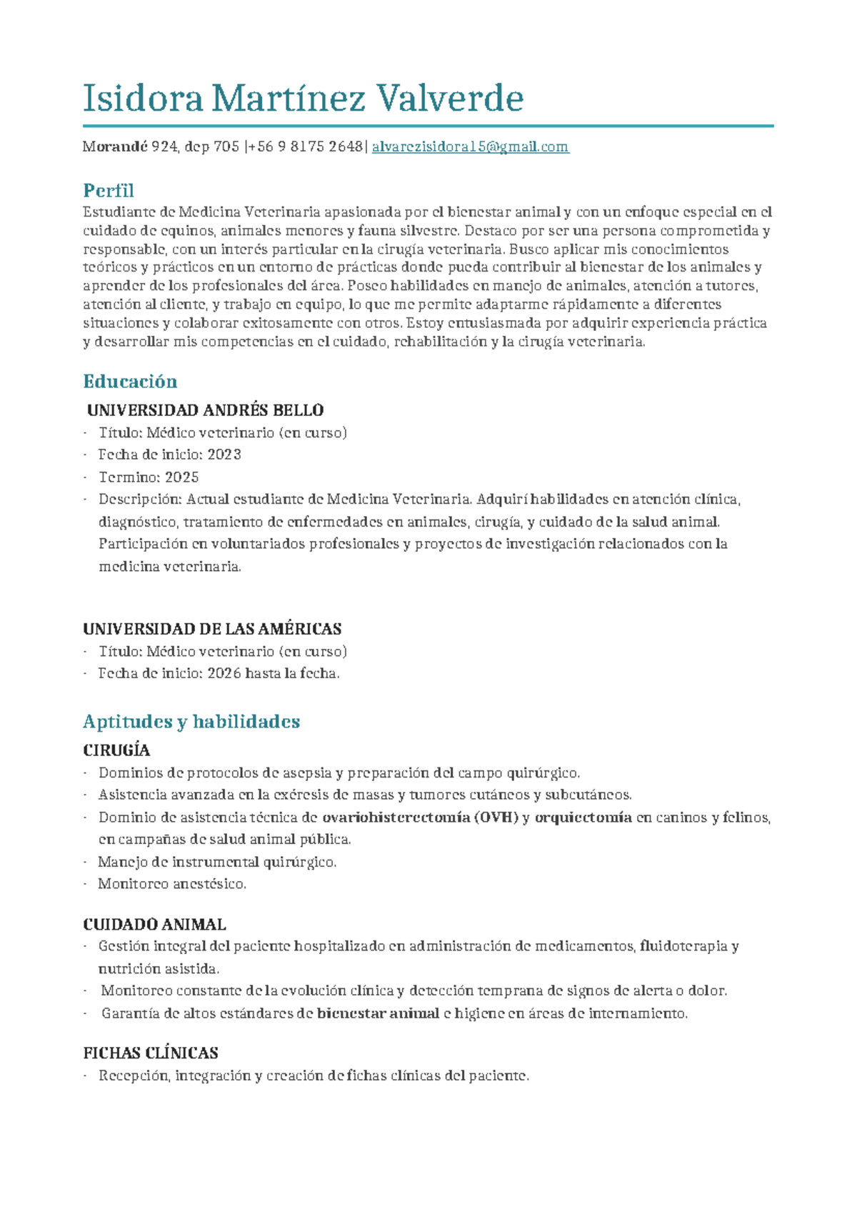 Perfil Profesional de Estudiante de Medicina Veterinaria - 924 - Studocu
