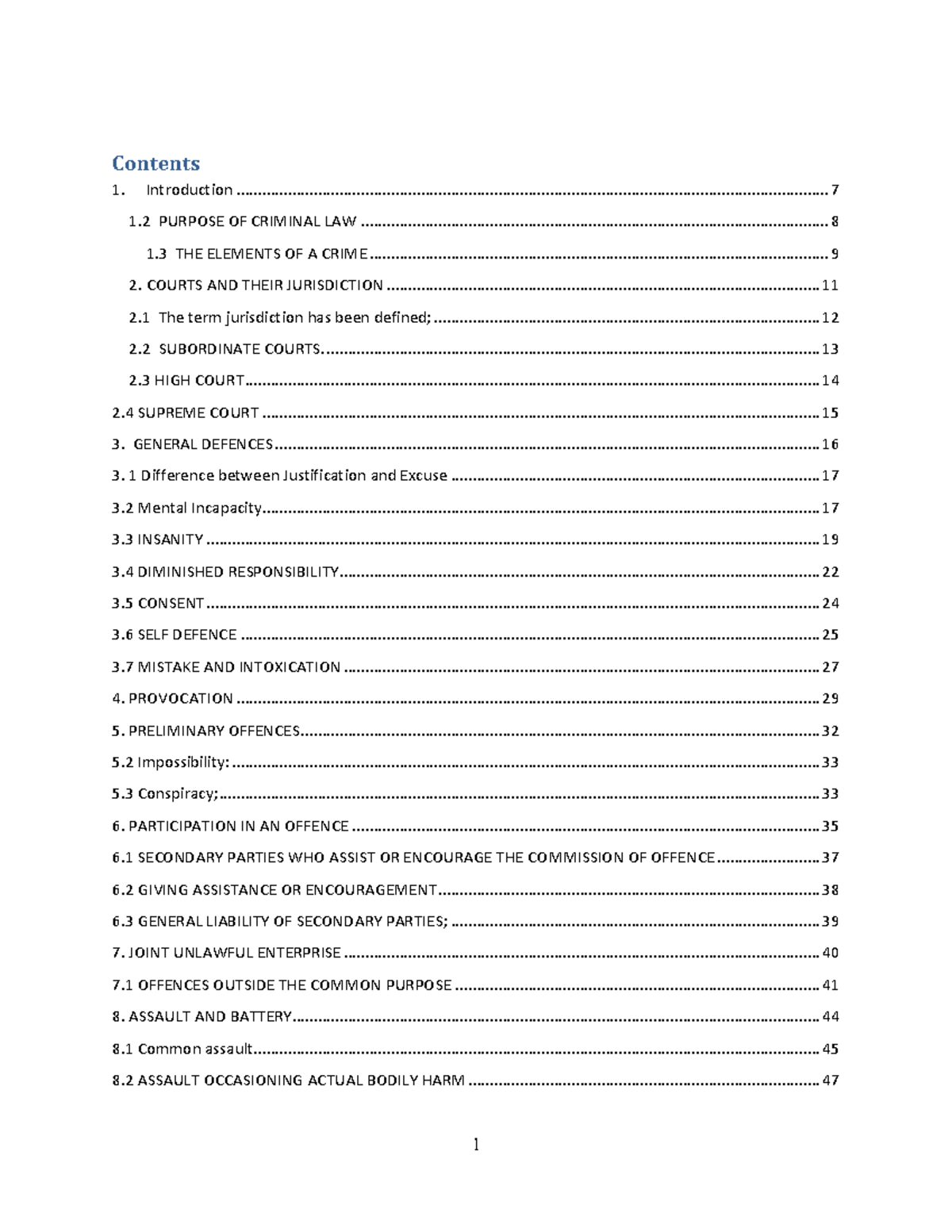 Criminal Law Module: Key Concepts and Jurisdiction Overview - Studocu