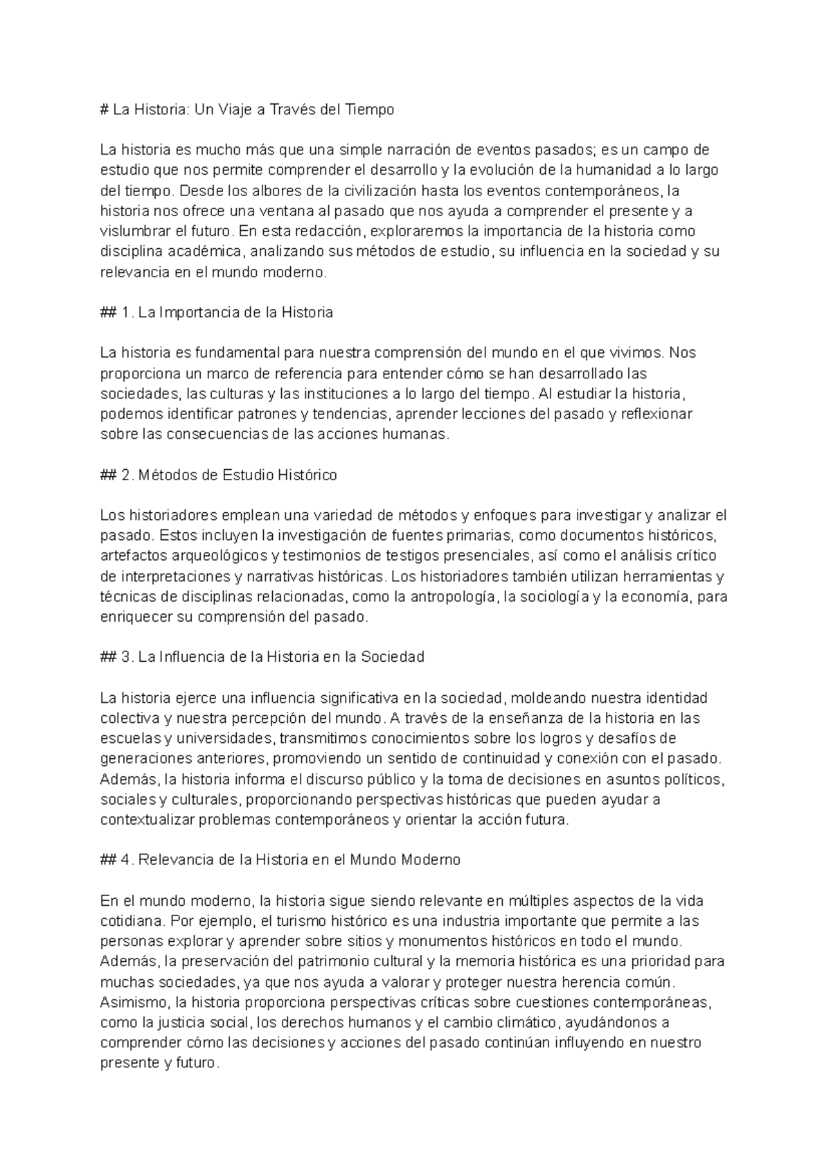 La Historia Un Viaje a Través del Tiempo - La Historia: Un Viaje a ...
