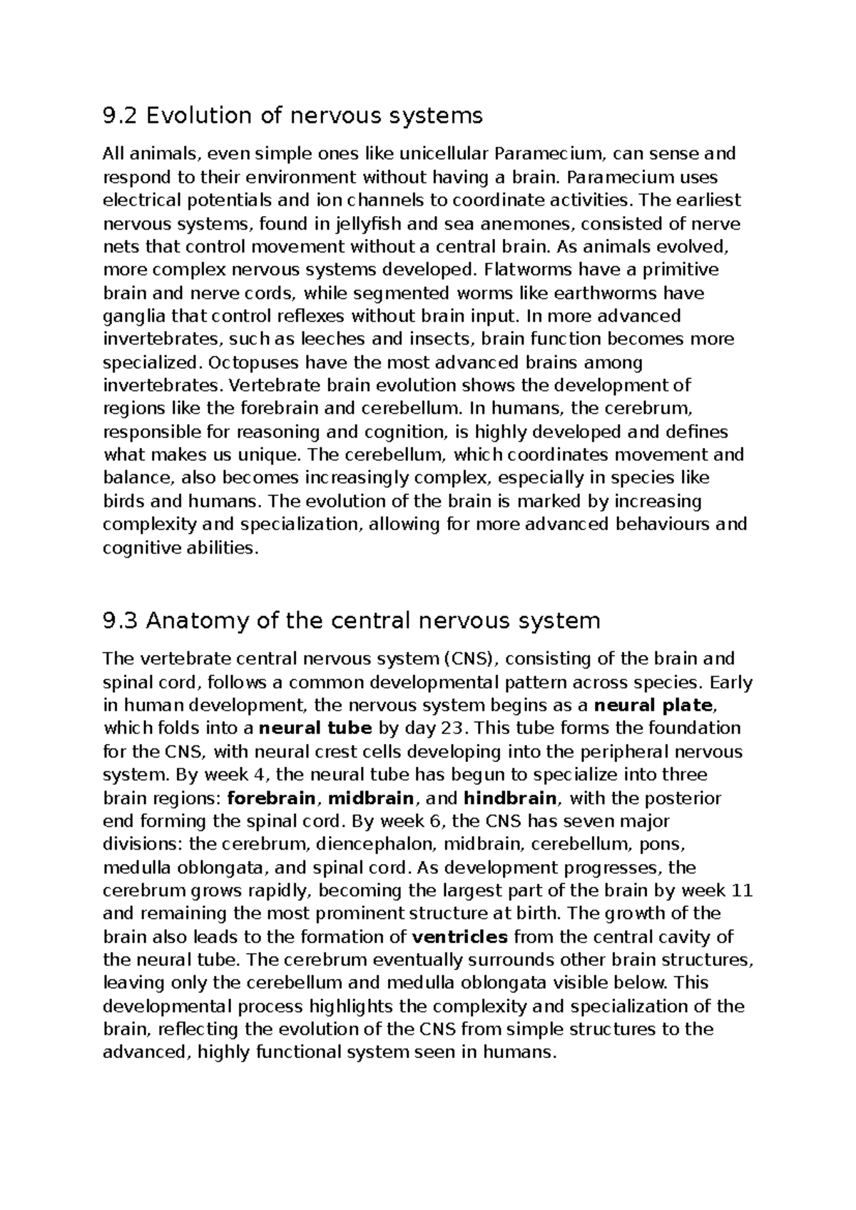 CNS Evolution and Anatomy: Understanding Nervous Systems in Animals ...