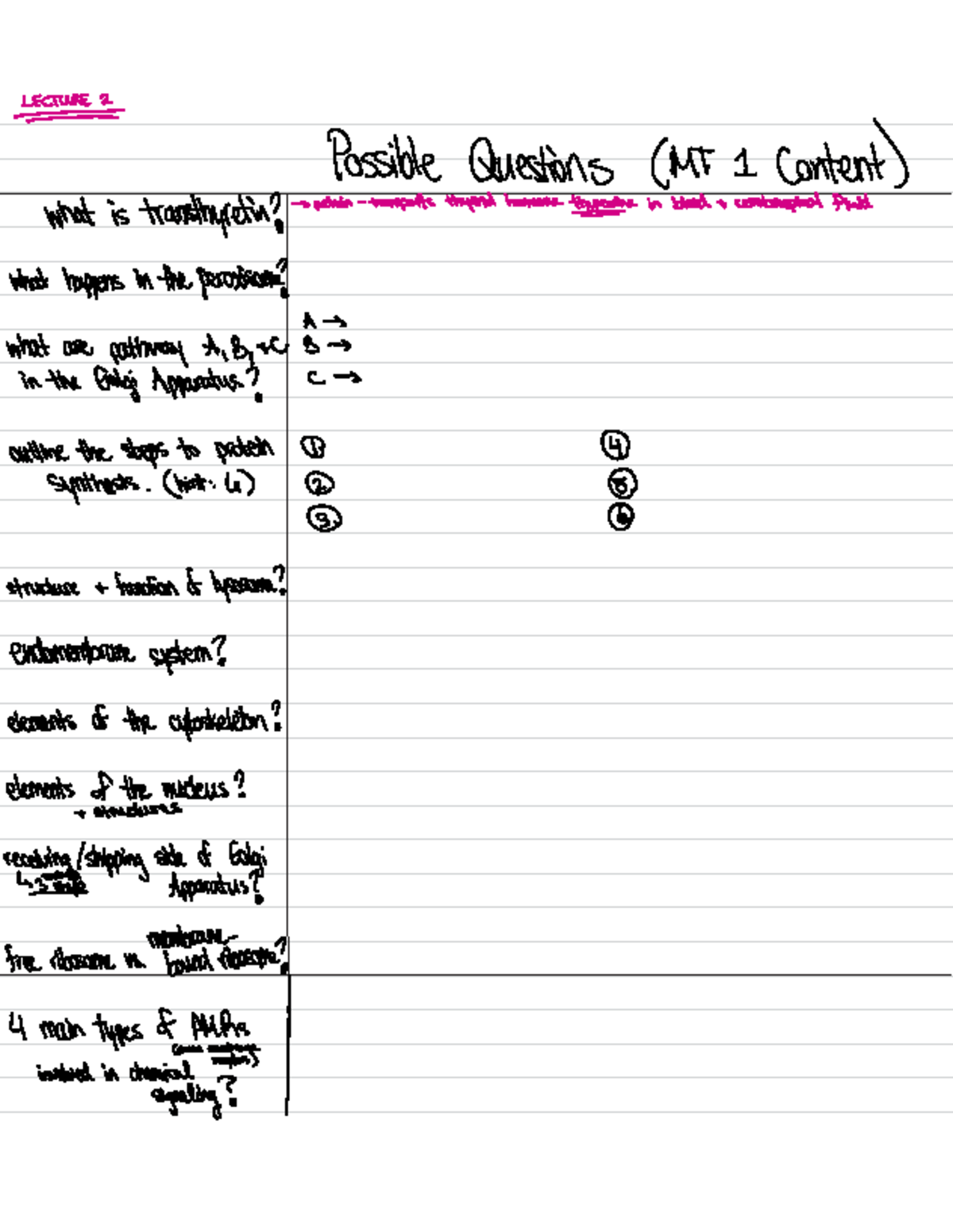 Possible Questions - Practice Q's - ure 2 what is transthyreting ...