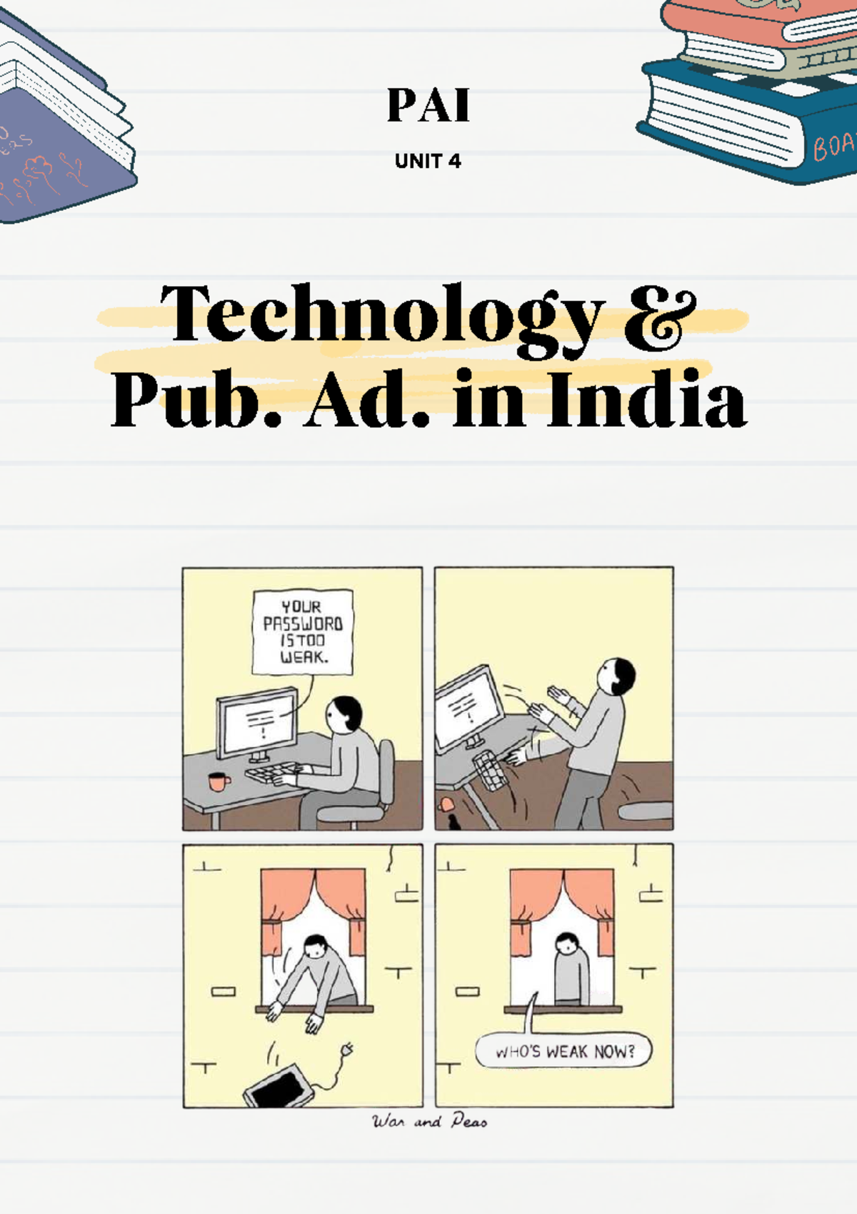 PAI - UNIT 4: Digital Governance and Technology in India - Studocu