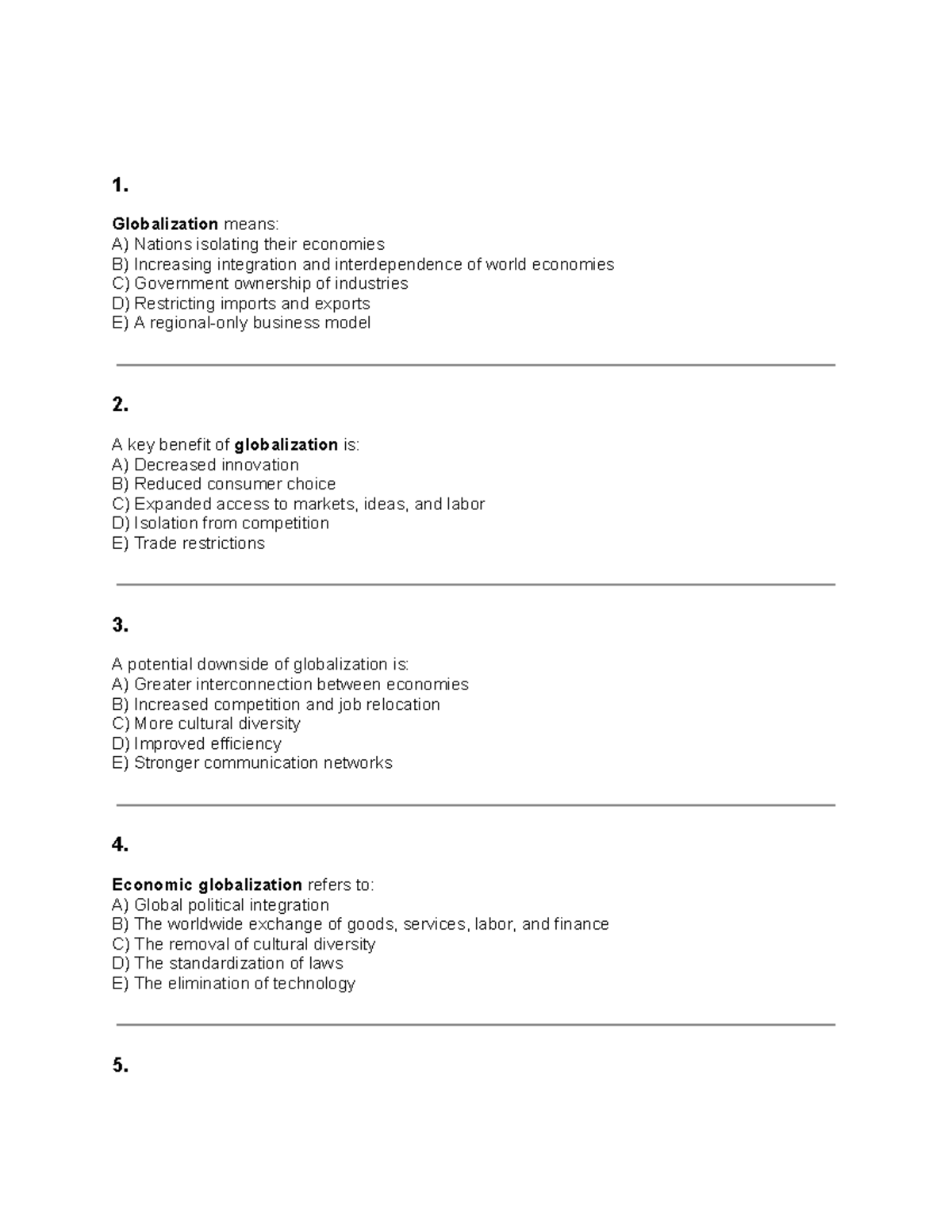 Chapter 3 Management Q: Understanding Globalization and Trade Dynamics ...