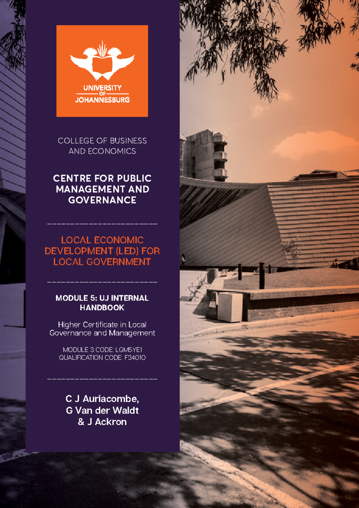 Module 5: UJ Internal Handbook on Local Economic Development (LED ...