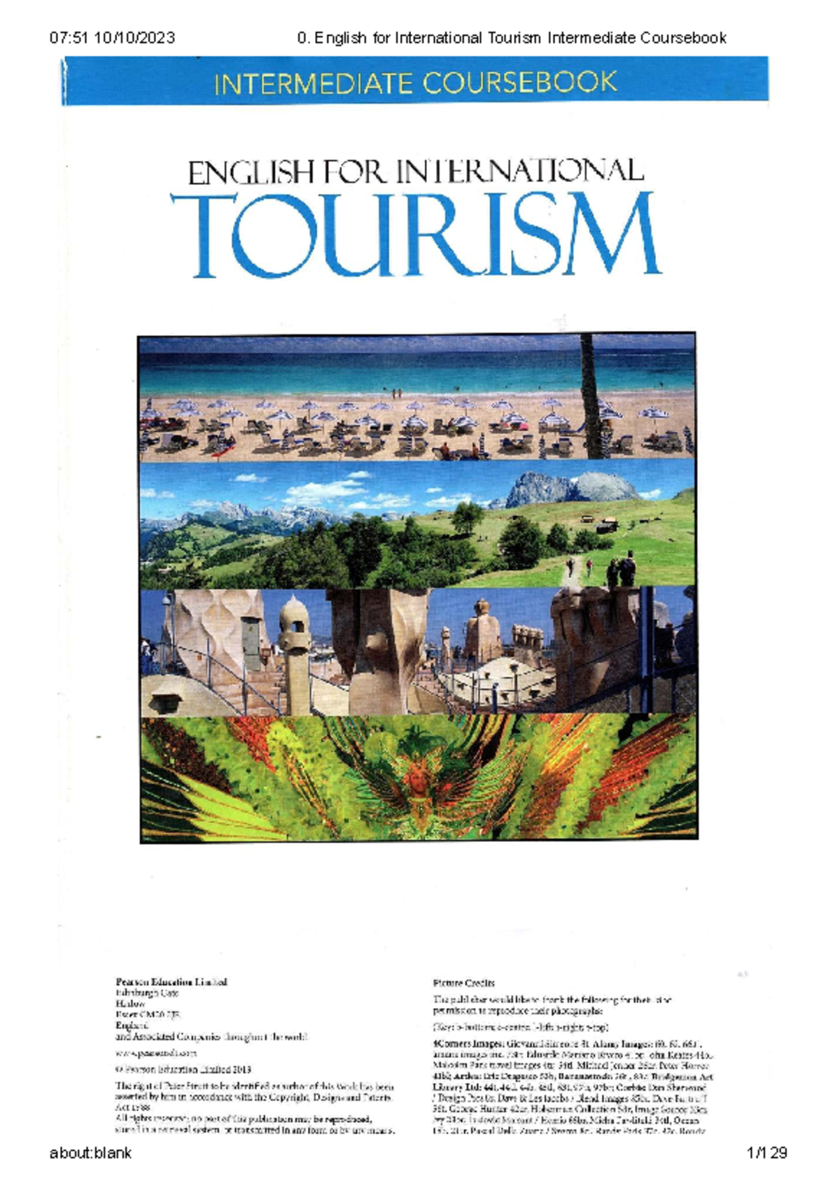 English for International Tourism (Intermediate Coursebook) - Studocu