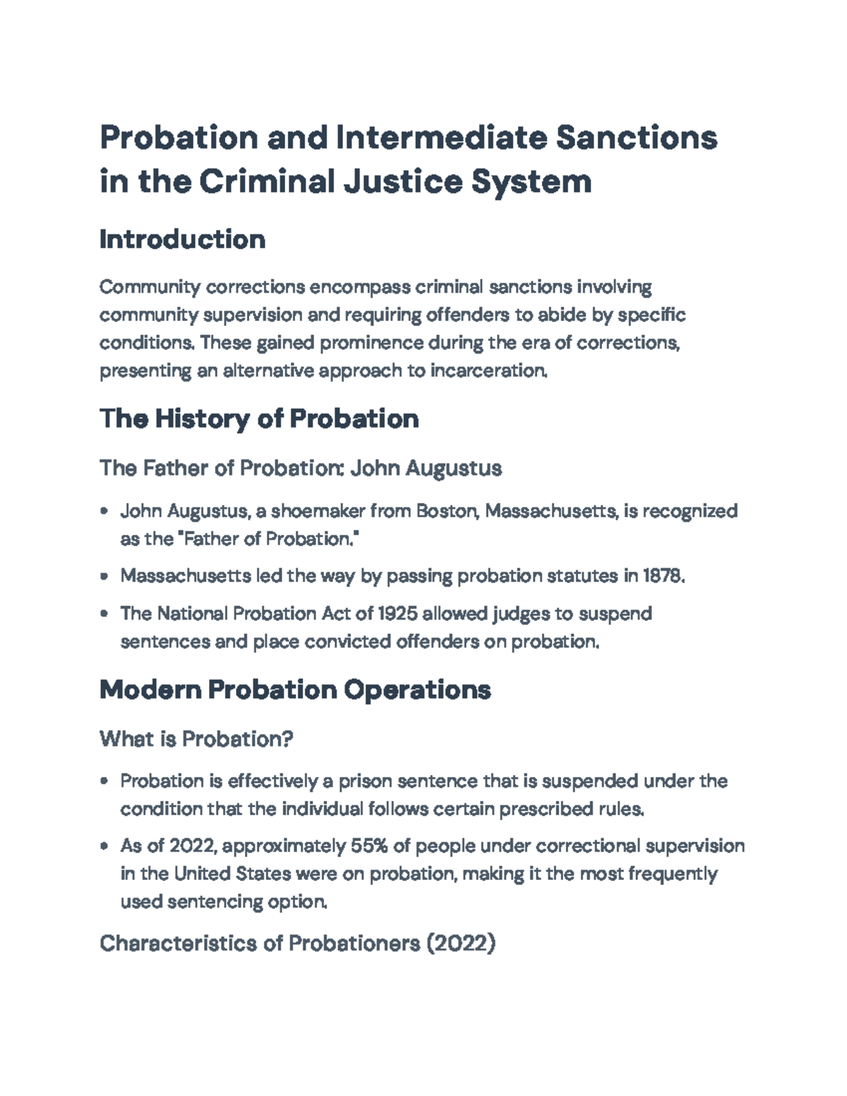 Probation and Intermediate Sanctions in the Criminal Justice System ...