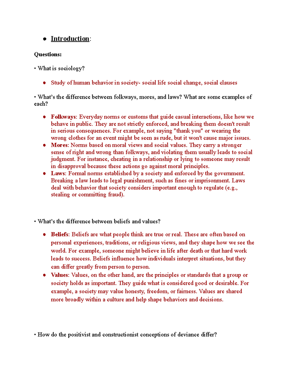 SOC 101 Final Exam Study Guide: Key Concepts & Theories in Sociology ...
