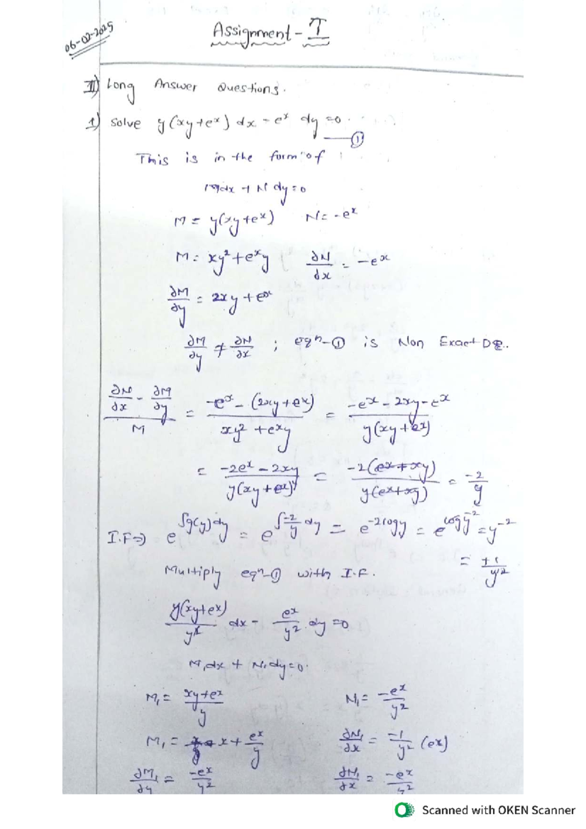 Maths Assignment -1: Long Answer Questions and Solutions - Studocu