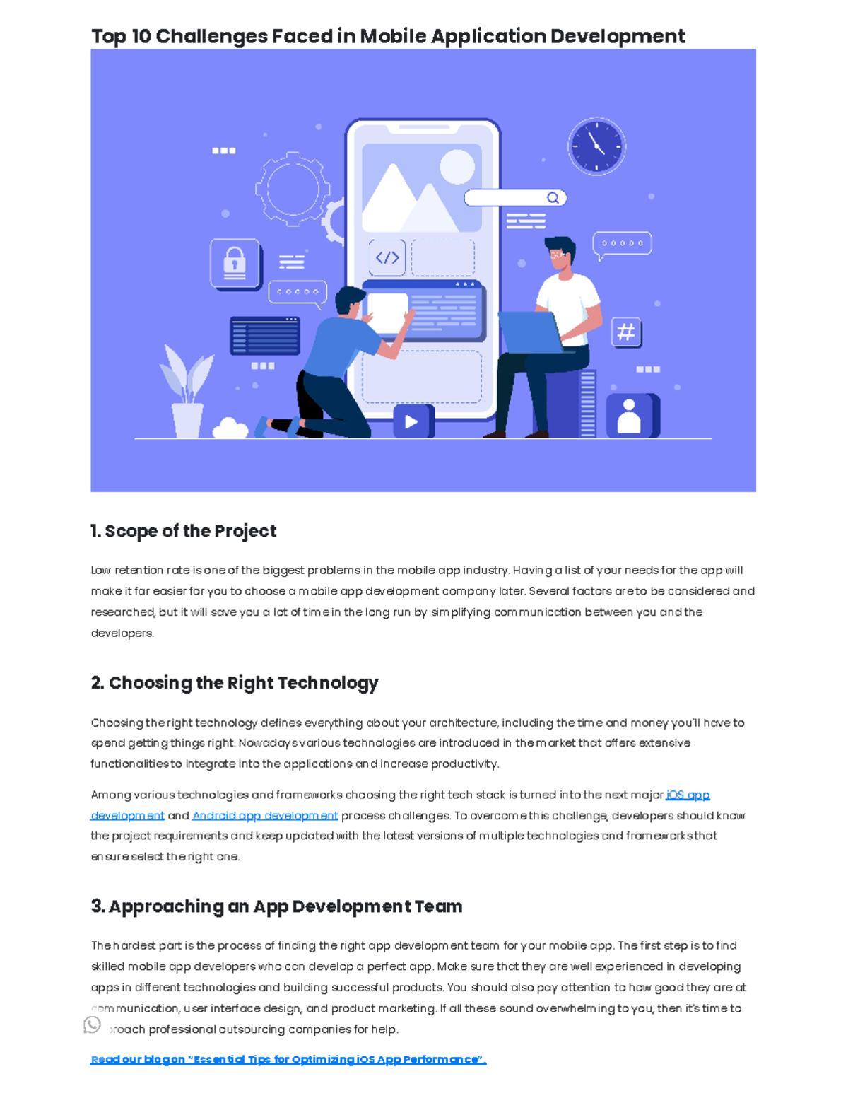 1.3. Top 10 Challenges Faced in Mobile Application Development - Scope ...