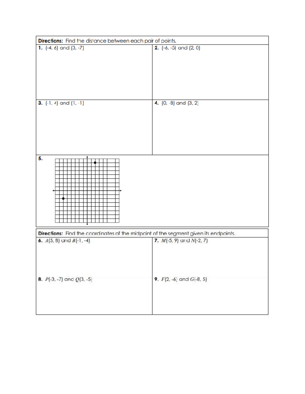 Geometry Homework: Distance & Midpoint Calculations (9/4/25) - Studocu