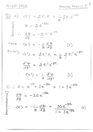 PX265 2012-2013 Problem Sheet 7 - Thermal Physics II – Problem Sheet 7 ...