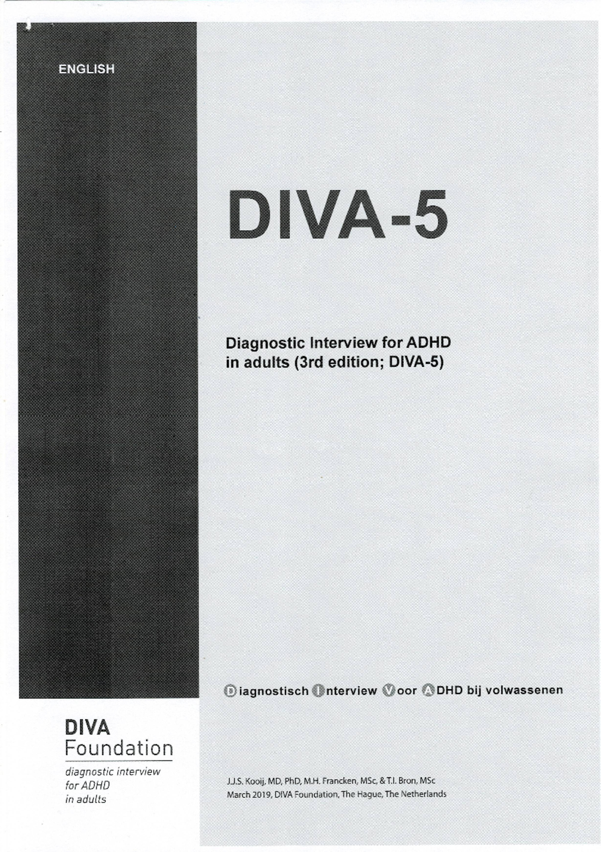 DIVA 5: Diagnostic Interview for Adult ADHD - 3rd Edition Overview ...