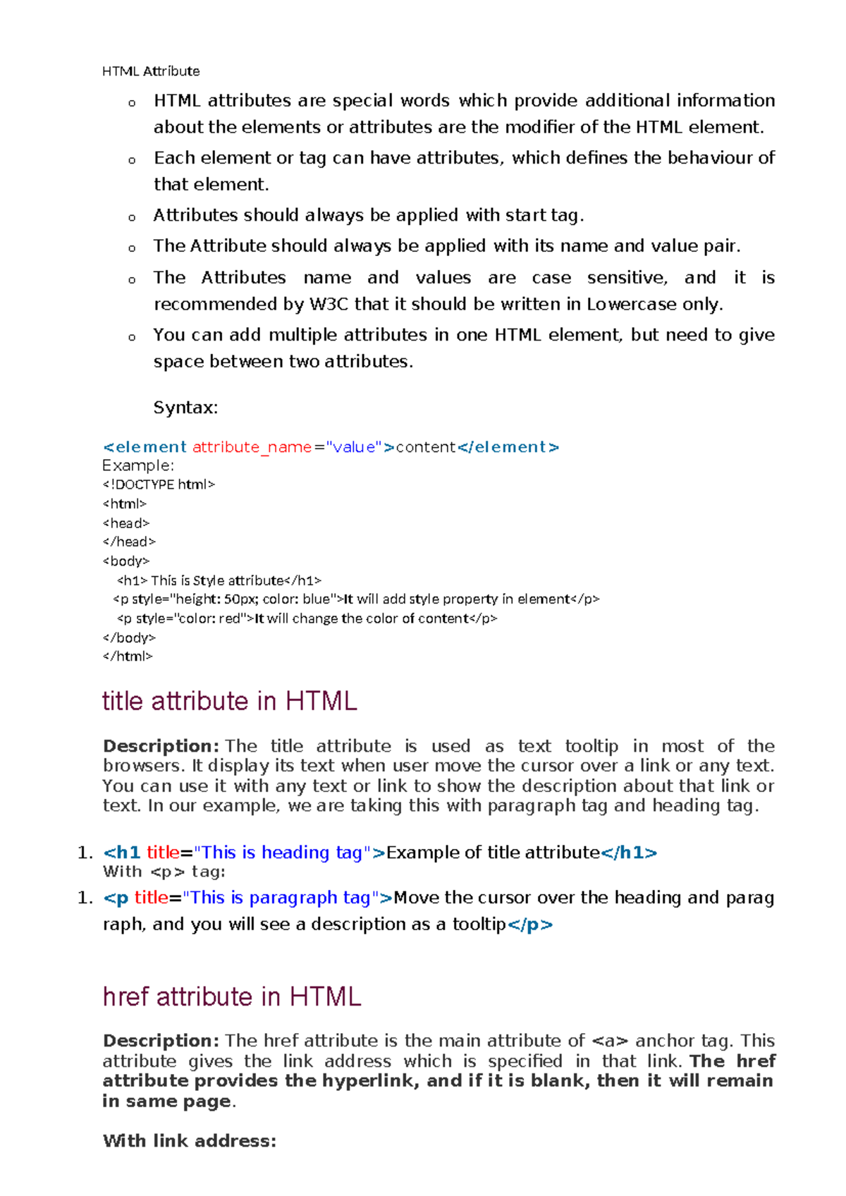 HTML Attributes: Essential Guide to Modifiers and Formatting Techniques ...