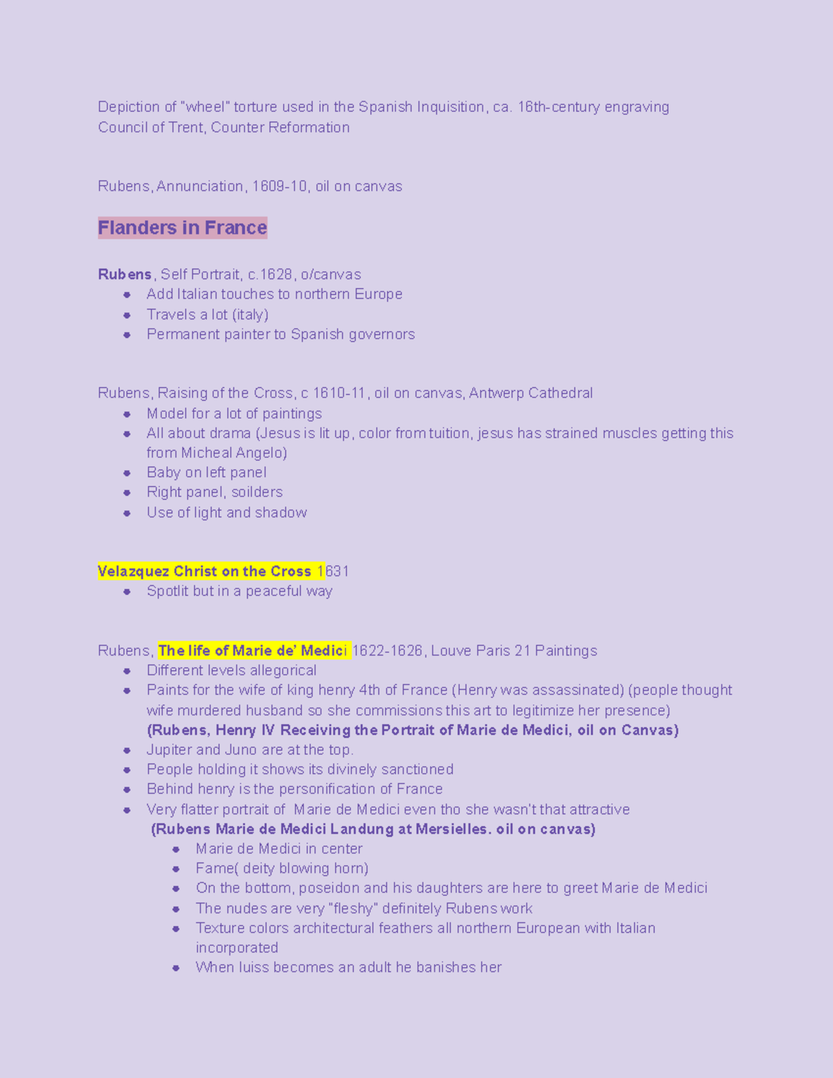 Art History AHIST 201 - Unit 2 Test: Detailed Notes on Key Works and ...