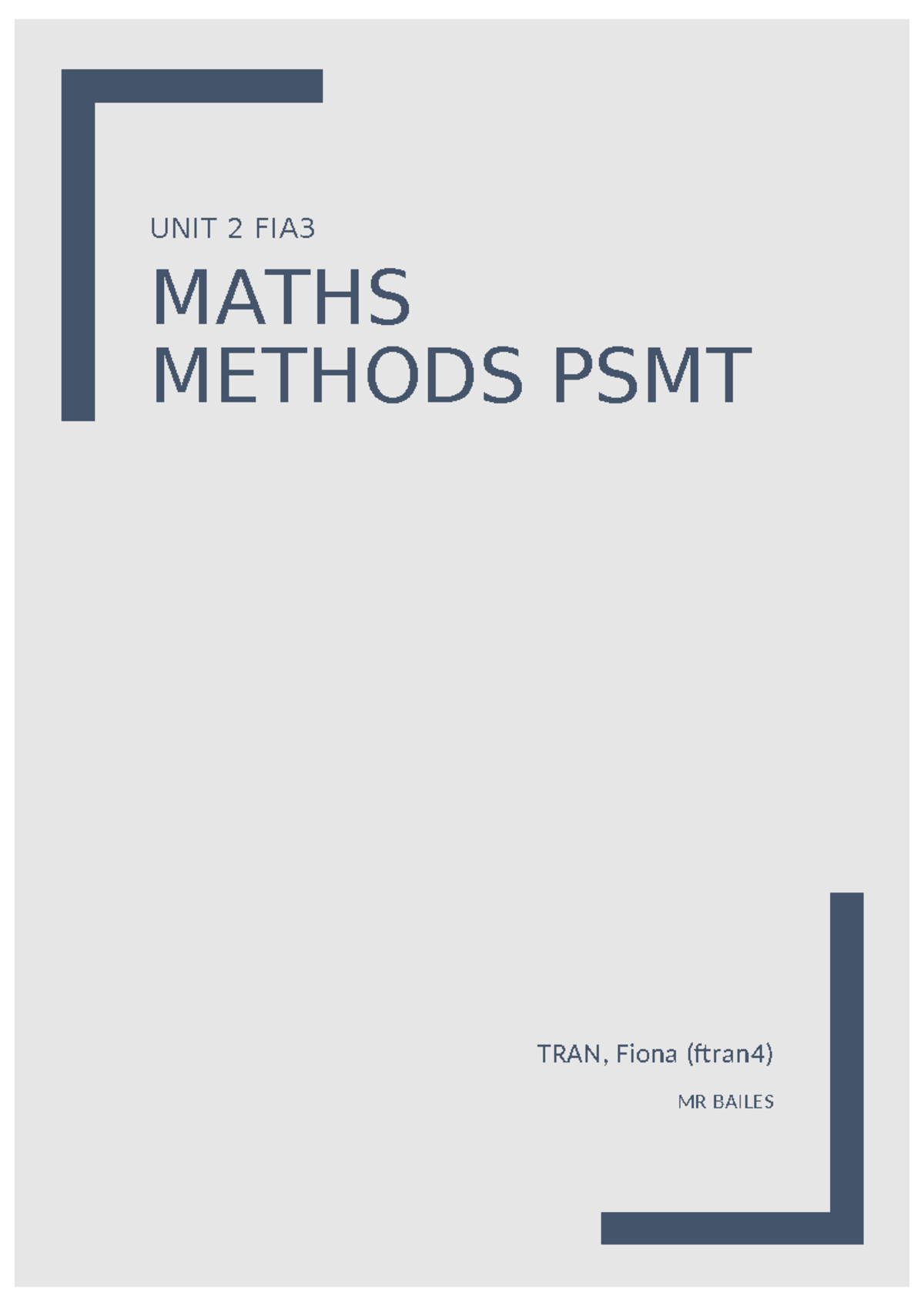 FIA3 Final Exam Methods PSMT: Modeling Ruler Vibration Analysis - Studocu