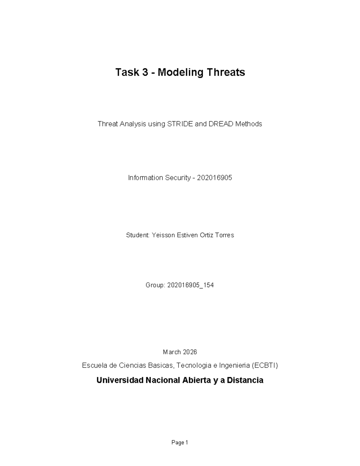 Task 3: Threat Modeling Analysis Using STRIDE & DREAD Methods ...