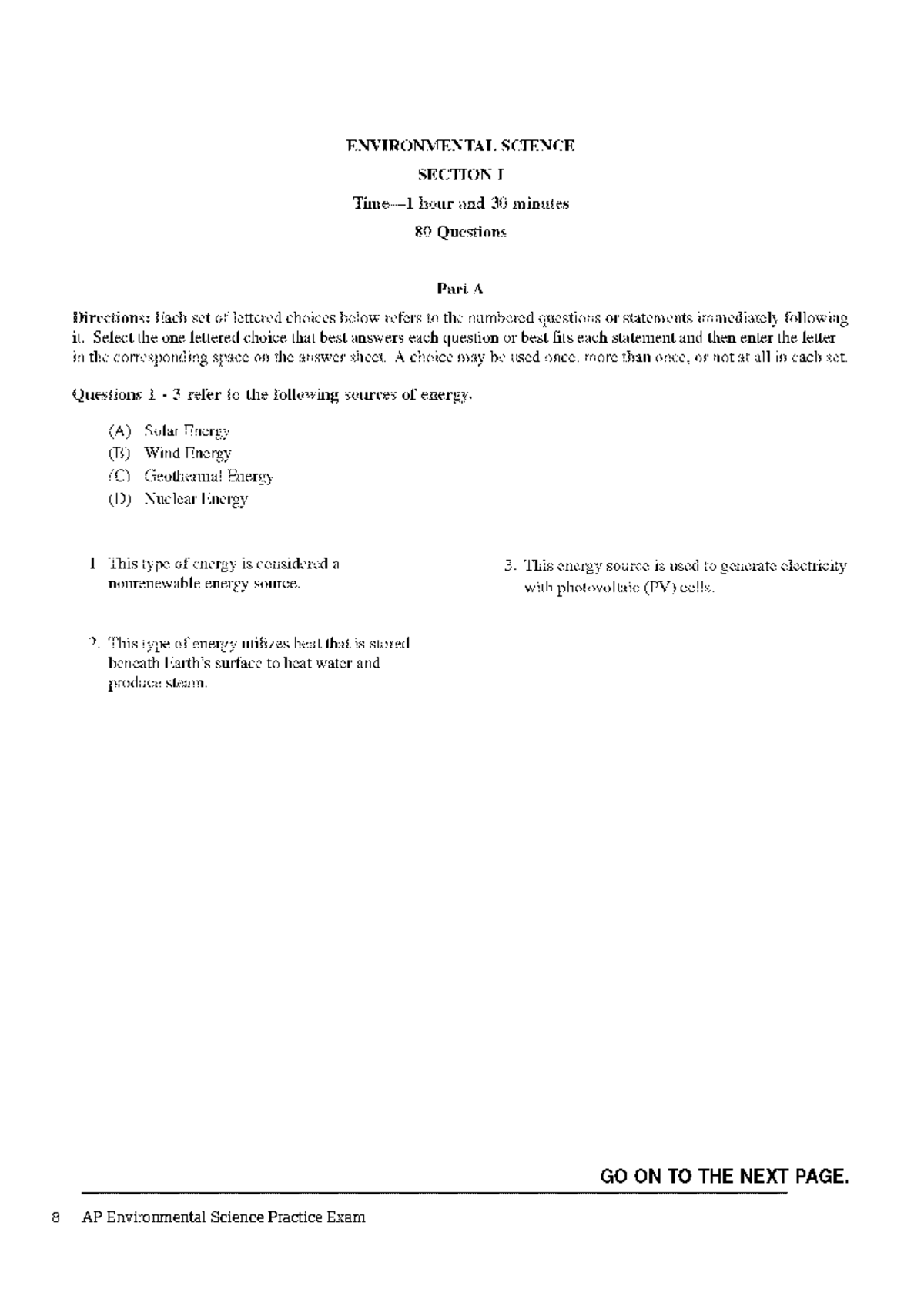 AP Environmental Science 2019 mock test with practice questions - Studocu
