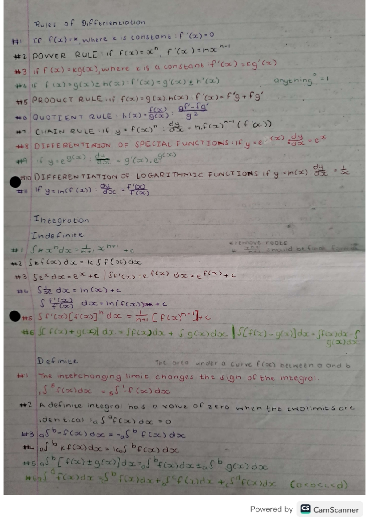 STK121 Integration and Differentiation Rules - Rules of ...