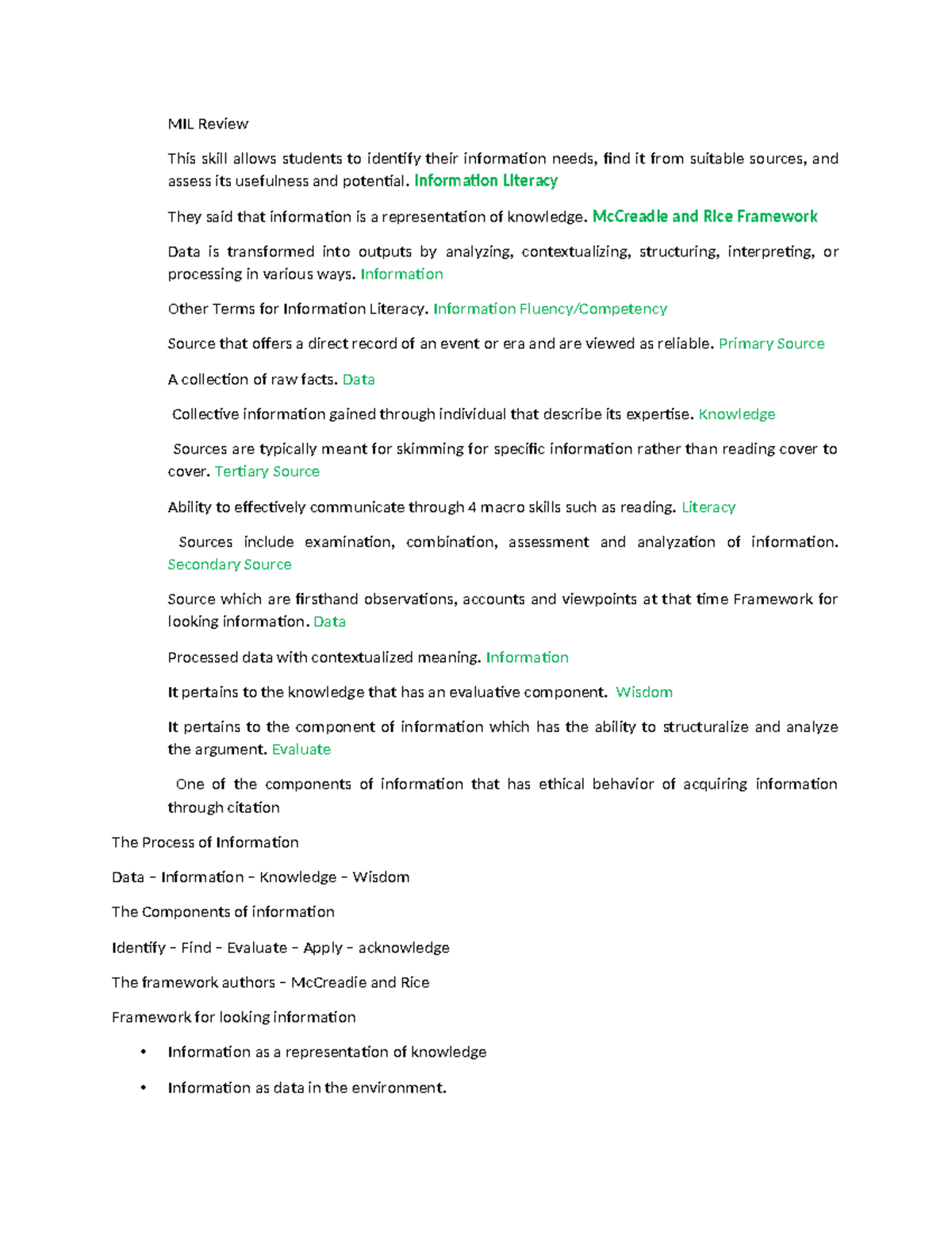 MIL Review Sem1: Understanding Information Literacy and Its Frameworks ...