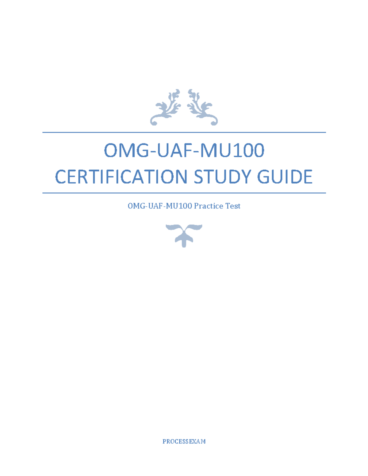 OMG-UAF-MU100 Certification Study Guide & Practice Test - Studocu