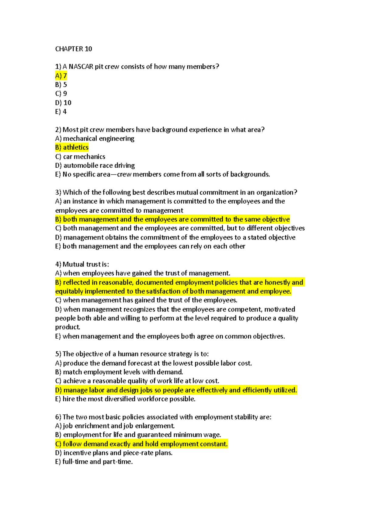 Chapter 10 - HR Strategies: Job Design & Work Measurement Insights ...