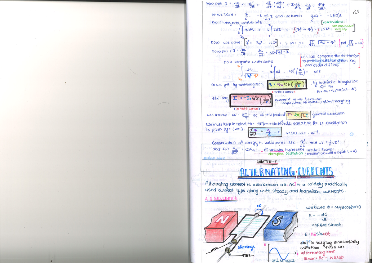 Alternating Currents (AC) - Detailed Notes for PHYS 101 - Studocu