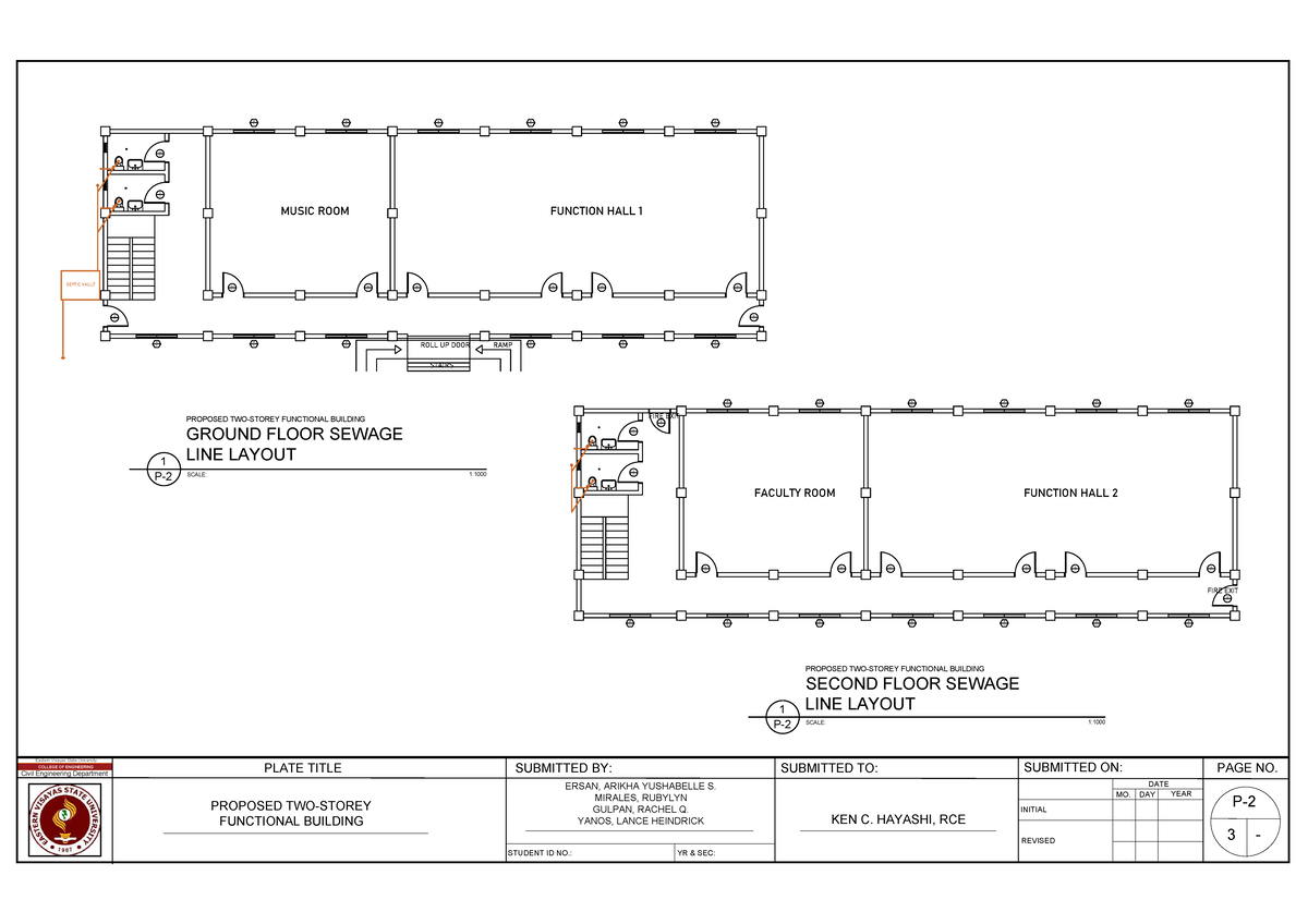 P-2 - Proposed Two-Storey Functional Building Layout - Studocu
