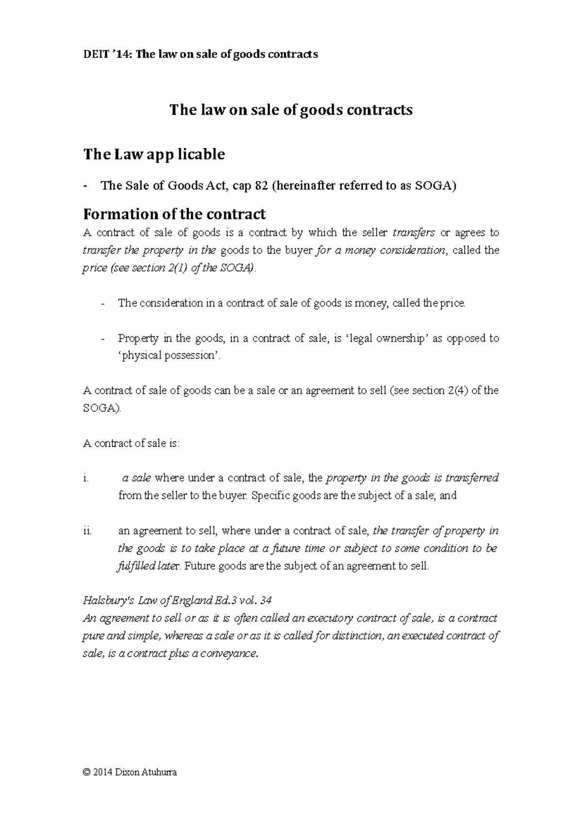 Kelsen v. Imperial Tobacco Co. (GB&I) Ltd. 1957 Case Analysis