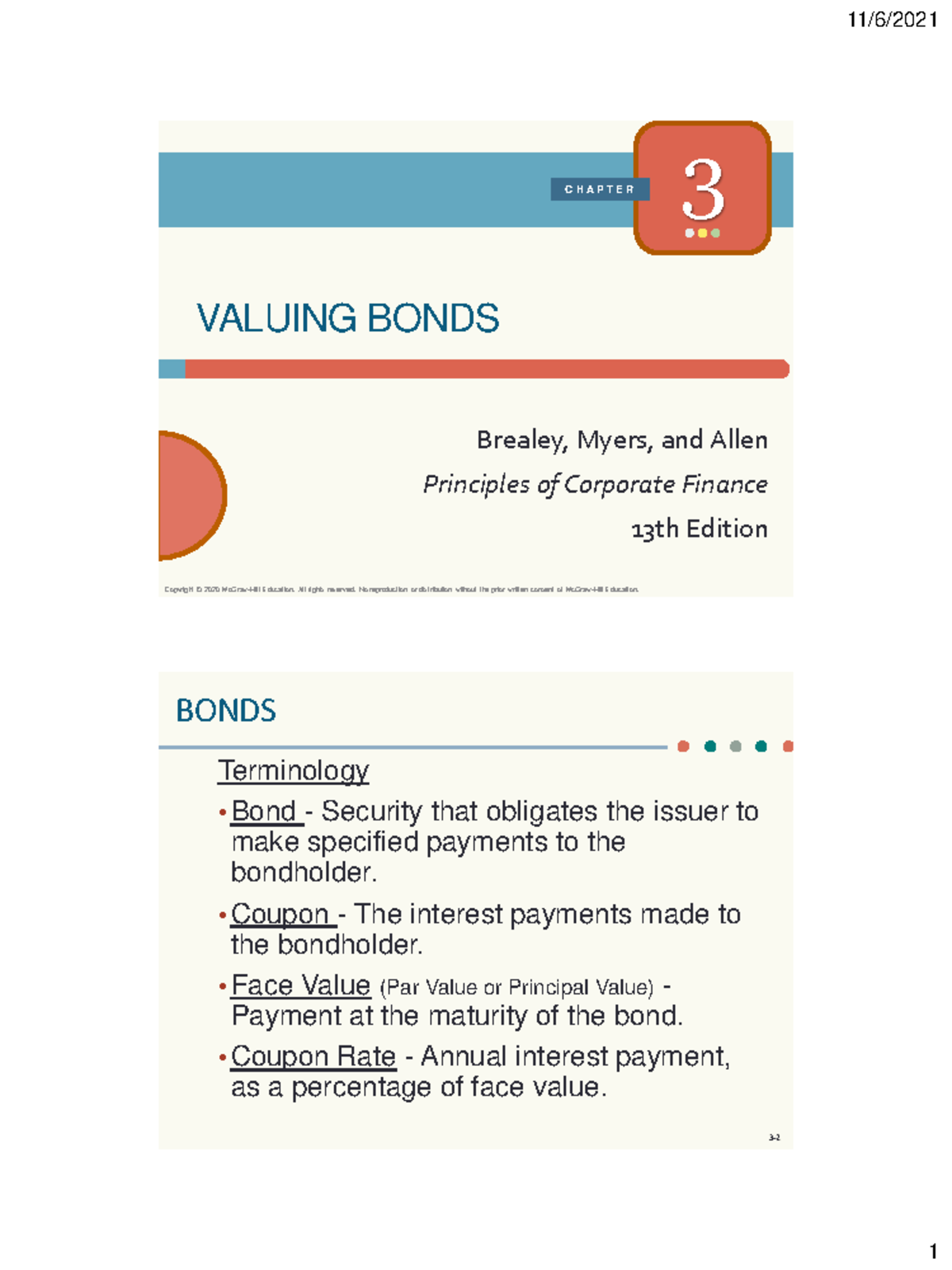Chap003 S - Introductory Slides on Bond Valuation Principles - Studocu