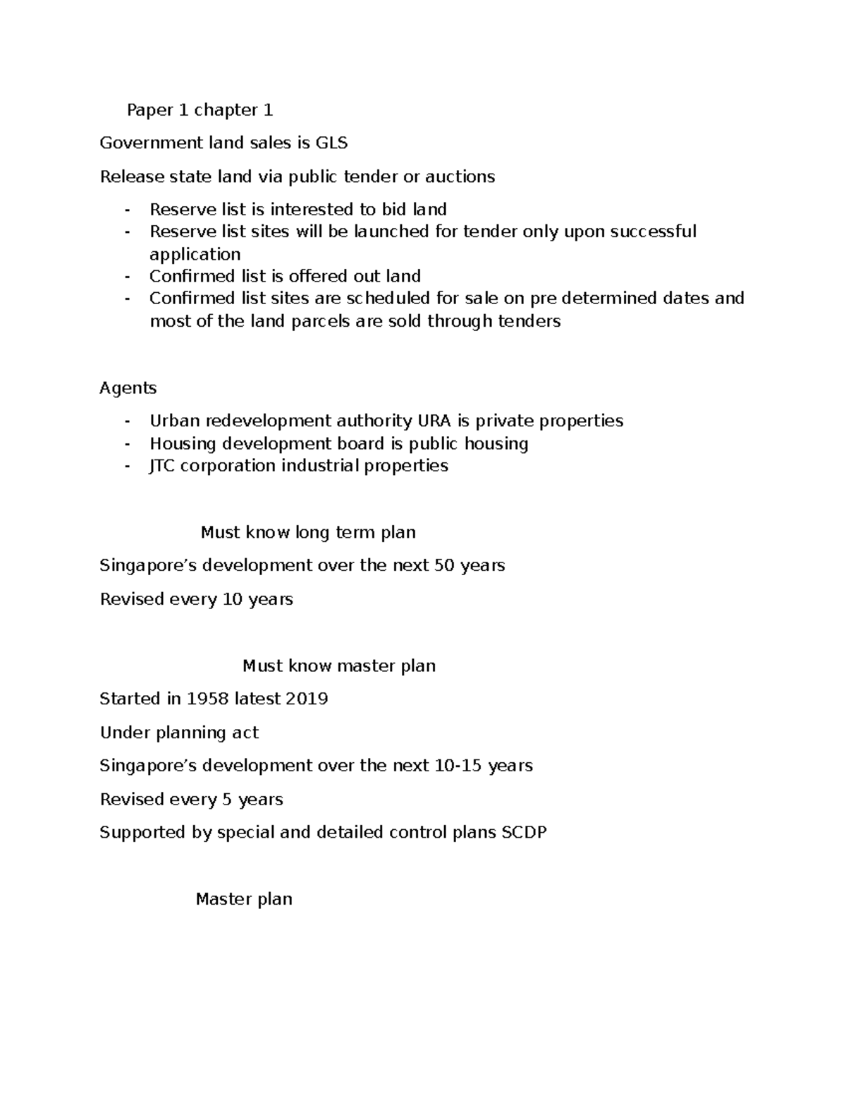 RES Paper 1 - Chapter 1: Government Land Sales Overview - Studocu
